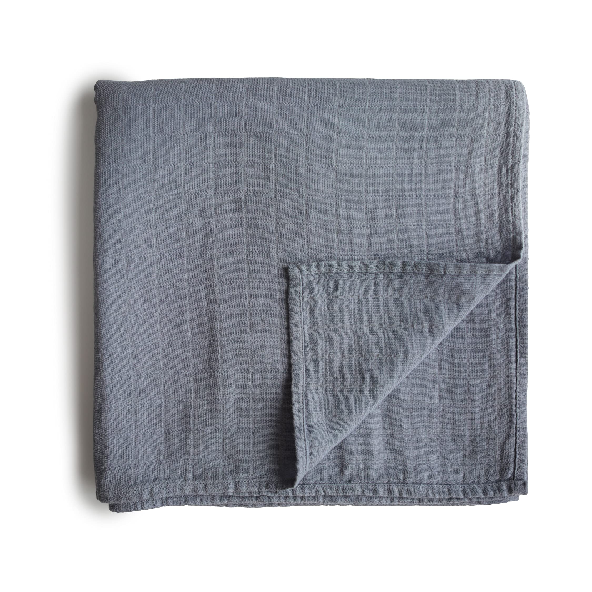 mushie Muslin Baby Swaddle Blanket | 100% Organic Cotton (Tradewinds)