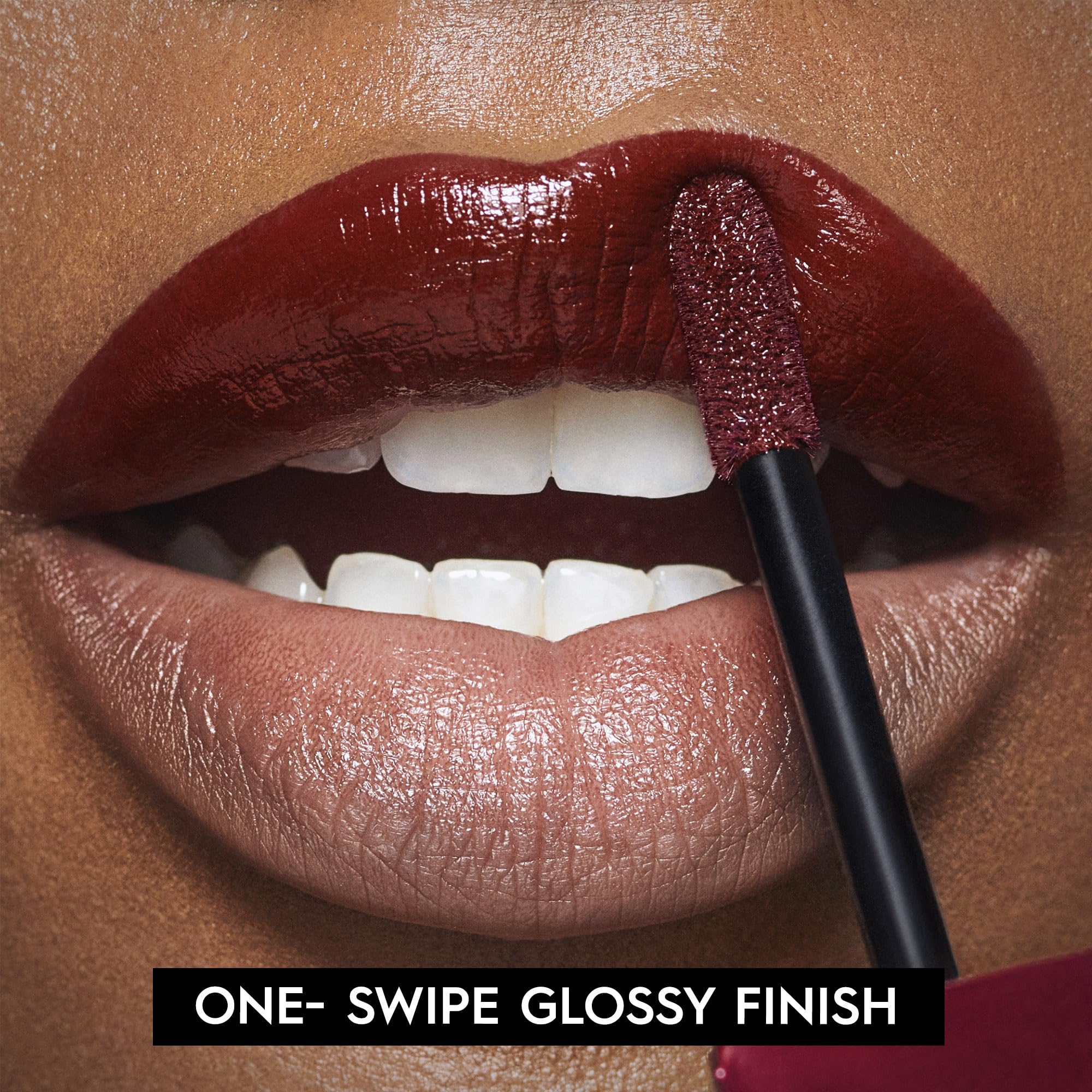 Urban Decay Vice Lip Bond Glossy Longwear Liquid Lipstick (Raw Footage - Merlot Red), Transfer-proof, Smudge-proof, Up to 16HR Wear, Vegan, Cruelty-free - 0.14 fl oz