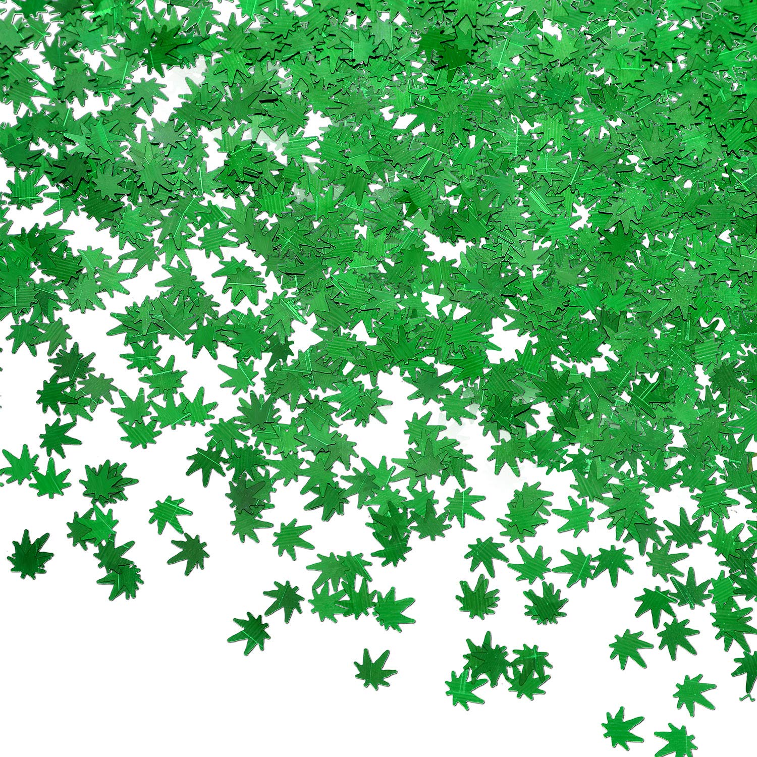 20 Grams Weed Leaf Glitter Festival Pot Leaves Nail Body Art Decoration for DIY Festival Makeup Accessories (Green)