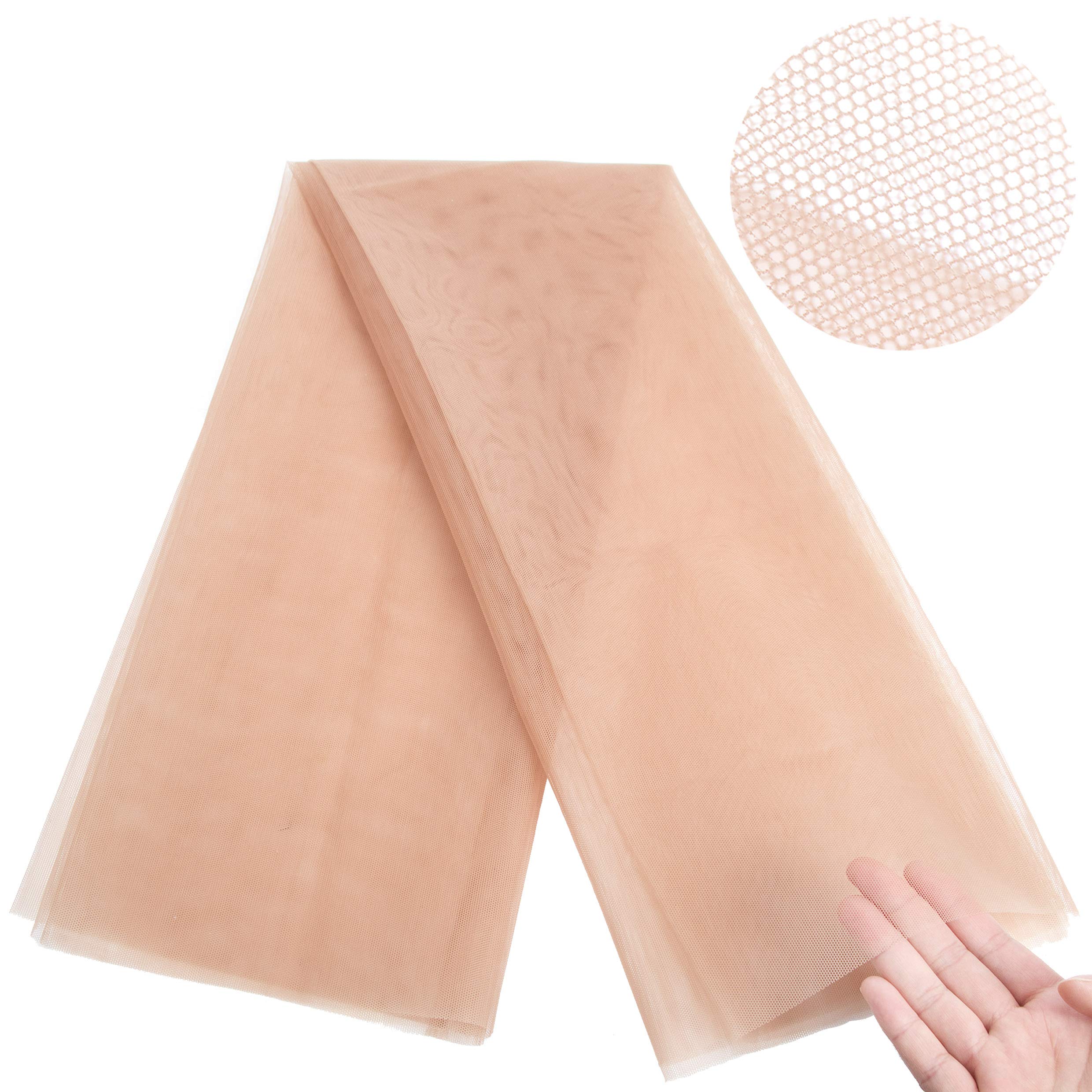 1/2 Yard (18 x40), Light Brown : Swiss Lace Net for Making Lace Wig- 1/2 Yard (18x40), Light Brown Color