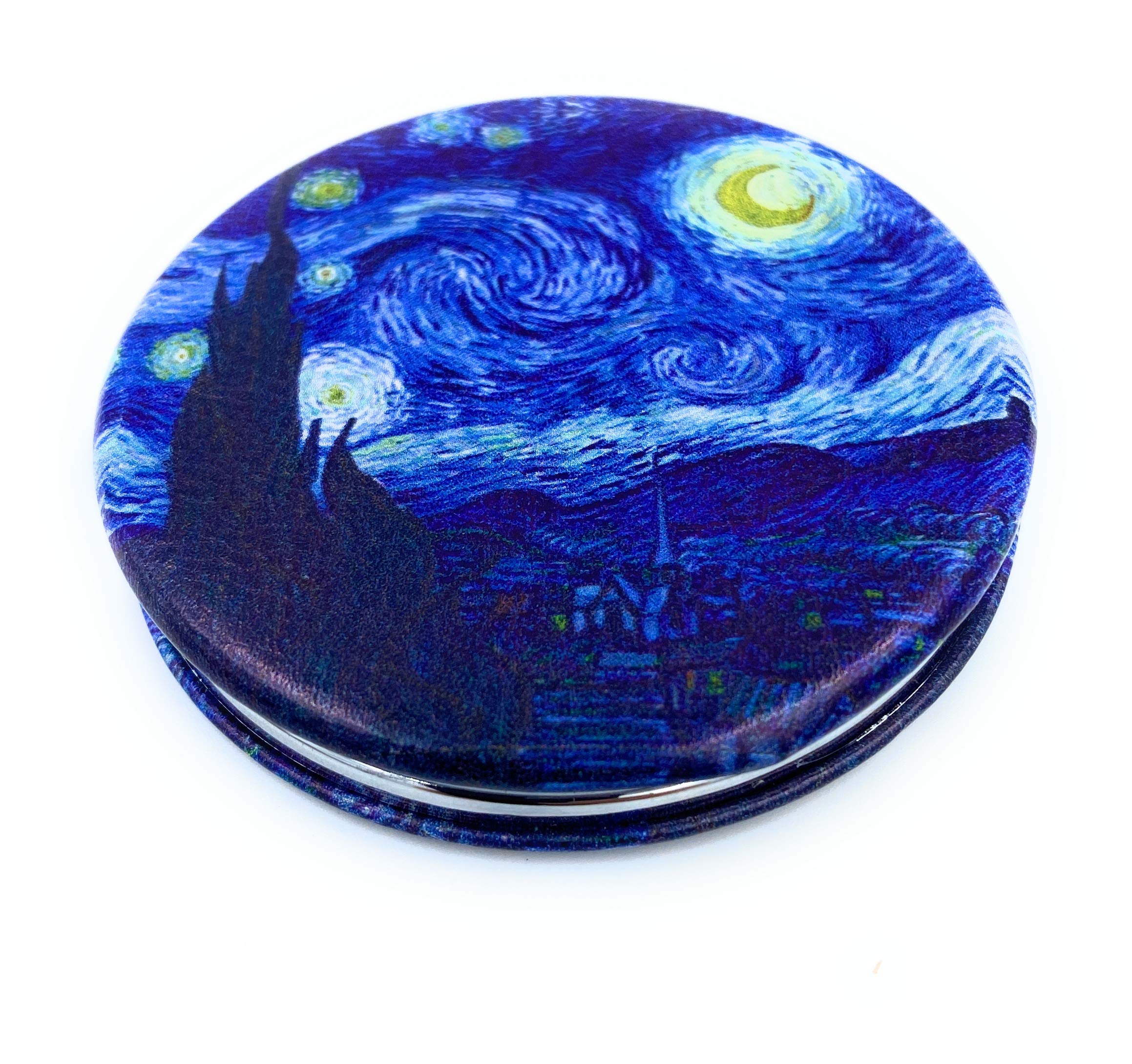 Compact Mirror Purse Makeup Mirror Small Travel Mirror Pocket Mirror Lipstick Mirror Starry Night Van Gogh Cute Mini Mirror Art Artistic Gifts for Women