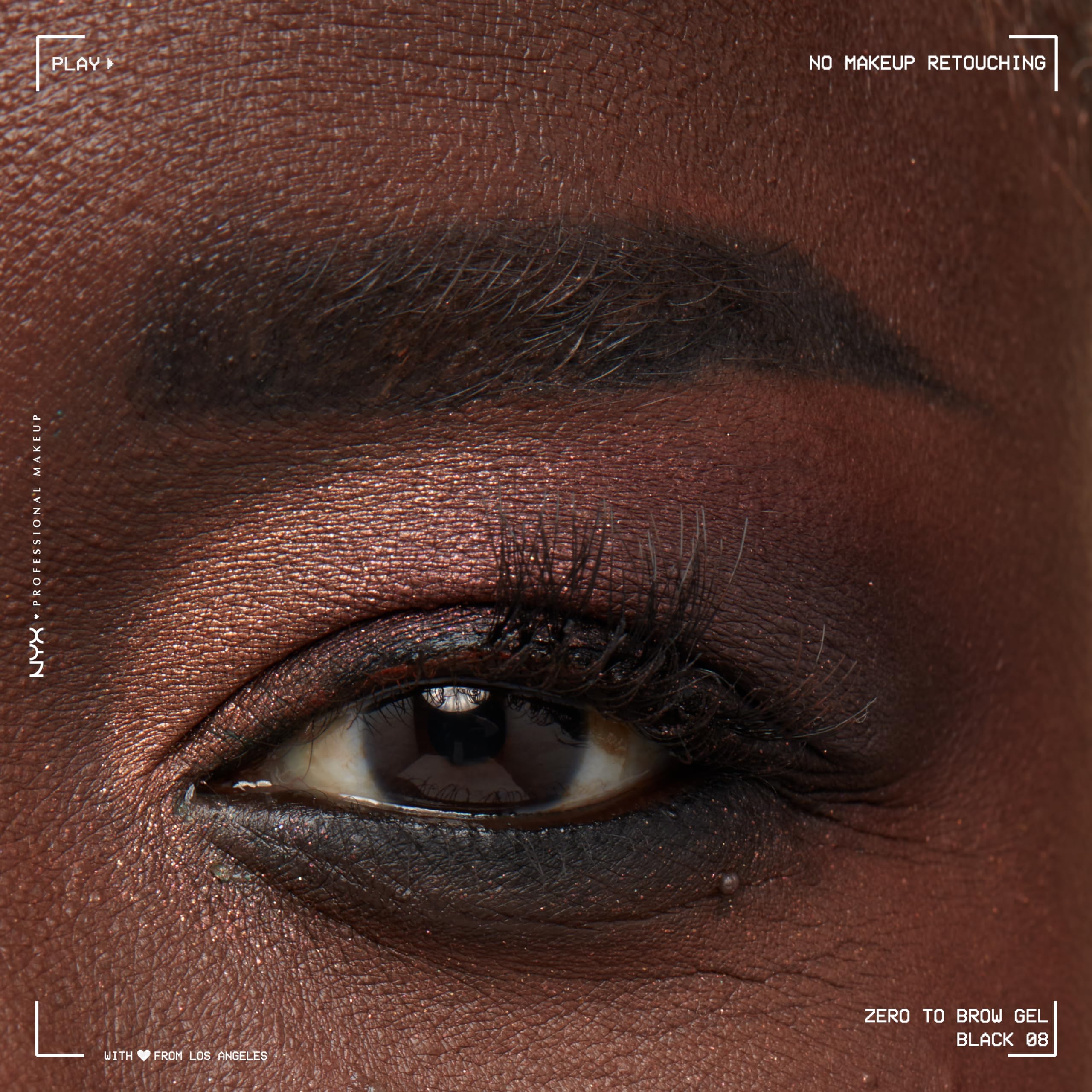 NYX PROFESSIONAL MAKEUP Zero to Brow, Longwear Eyebrow Gel, Black