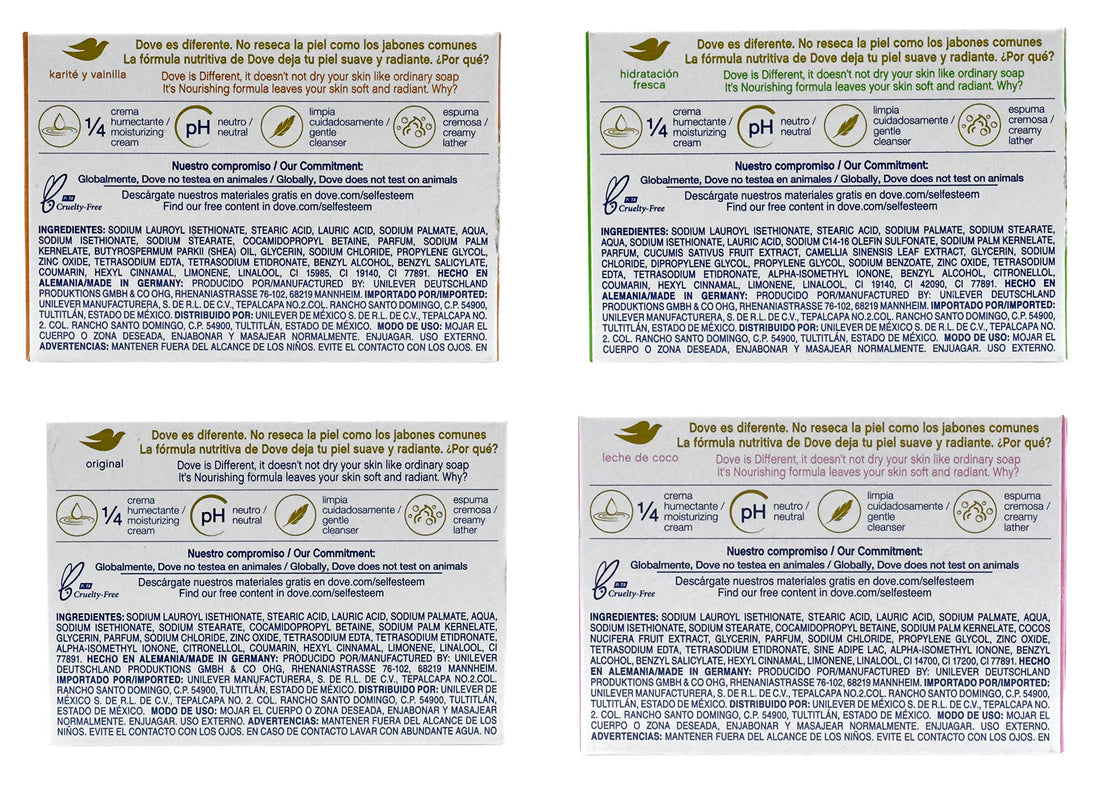 Dove, Beauty Bar Soap Variety Pack of 12, Go Fresh, Shea Butter, Coconut Milk, White - 135g, 56.4 Ounce