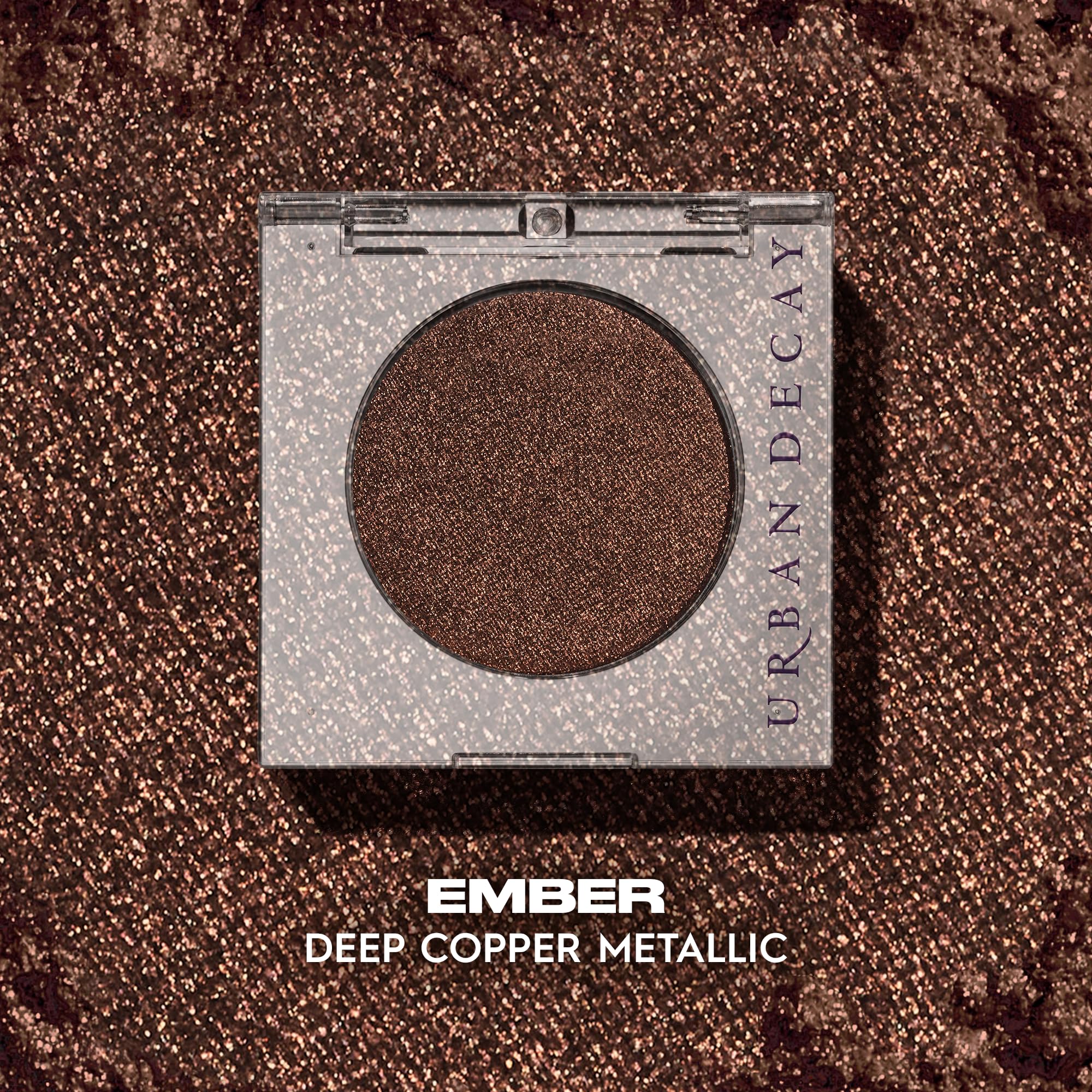 Urban Decay 24/7 Longwear Eyeshadow Single - High-Pigment Eye Shadow Compact, Smooth & Blendable Color, Up to 12HR Wear, Crease-free Makeup - Ember (deep copper metallic)