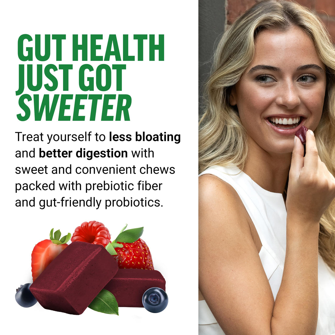 FORCE FACTOR Smarter Greens Superfood Chews, 2-Pack, Greens and Superfoods with Probiotics, Antioxidants, and Fiber, Greens Supplement to Support Digestion, Nitric Oxide, and Energy, 120 Soft Chews