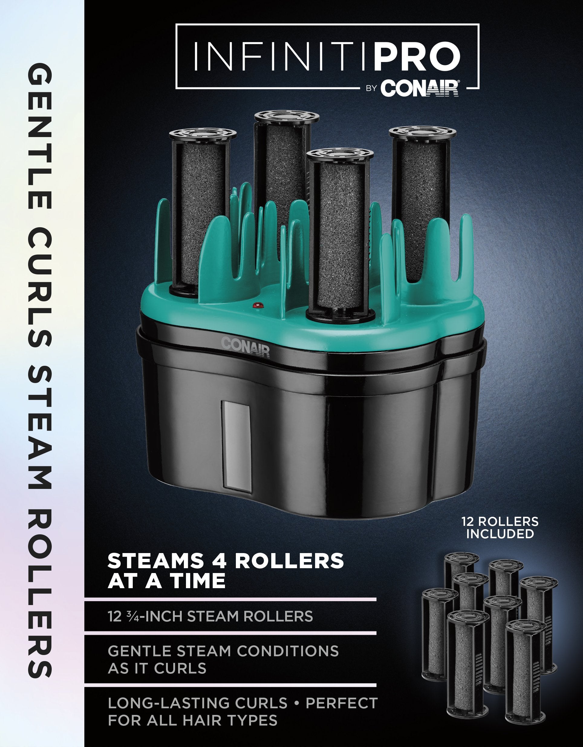 INFINITIPRO by CONAIR Gentle Curls Steam Rollers; 3/4-inch Hot Rollers