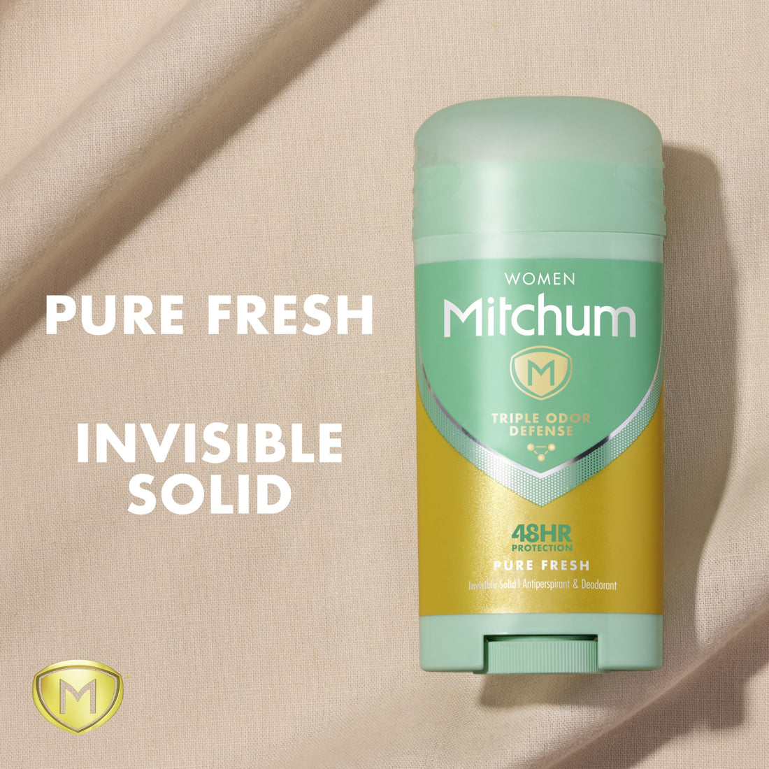 Mitchum Advanced Control Anti-Perspirant & Deodorant, for Women, Invisible Solid, Pure Fresh, 2.7 oz