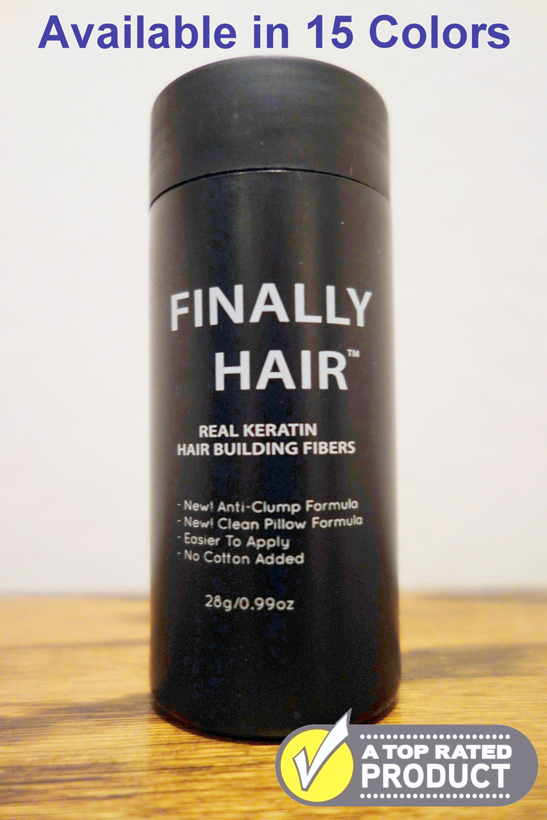 Hair Building Fibers White Hair Loss Concealer Fiber 28 Gram .99oz Refillable Bottle by Finally Hair (Off White) by Finally Hair