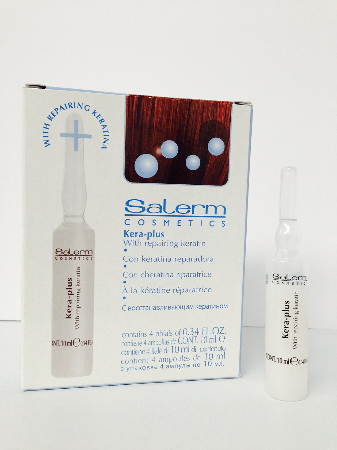 Salerm Kera Plus With Repairing Keratin 4x10 Ml Phials