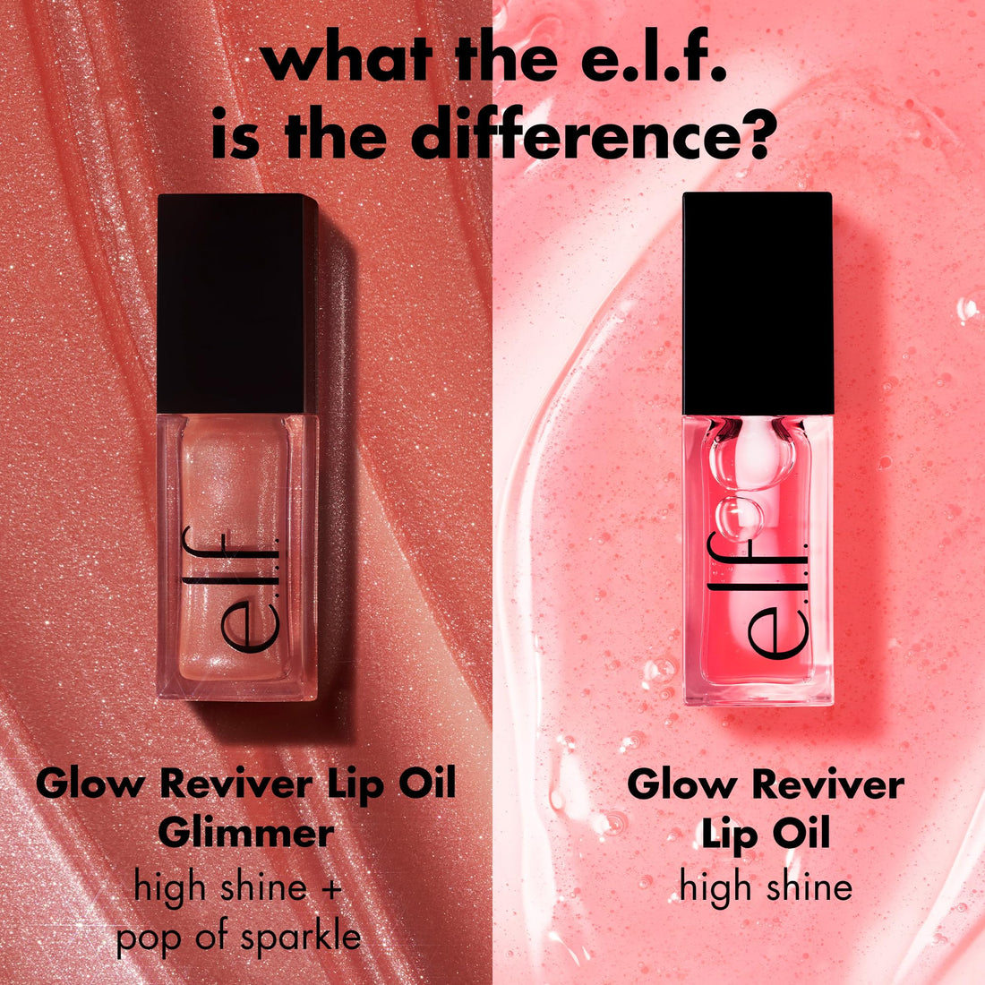 e.l.f. Glow Reviver Lip Oil, Nourishing and Hydrating with High-Shine Glimmer Finish & Sheer Wash Of Color, Minty Scent, Non-Sticky, Vegan & Cruelty-free, Opal-ogy Tour