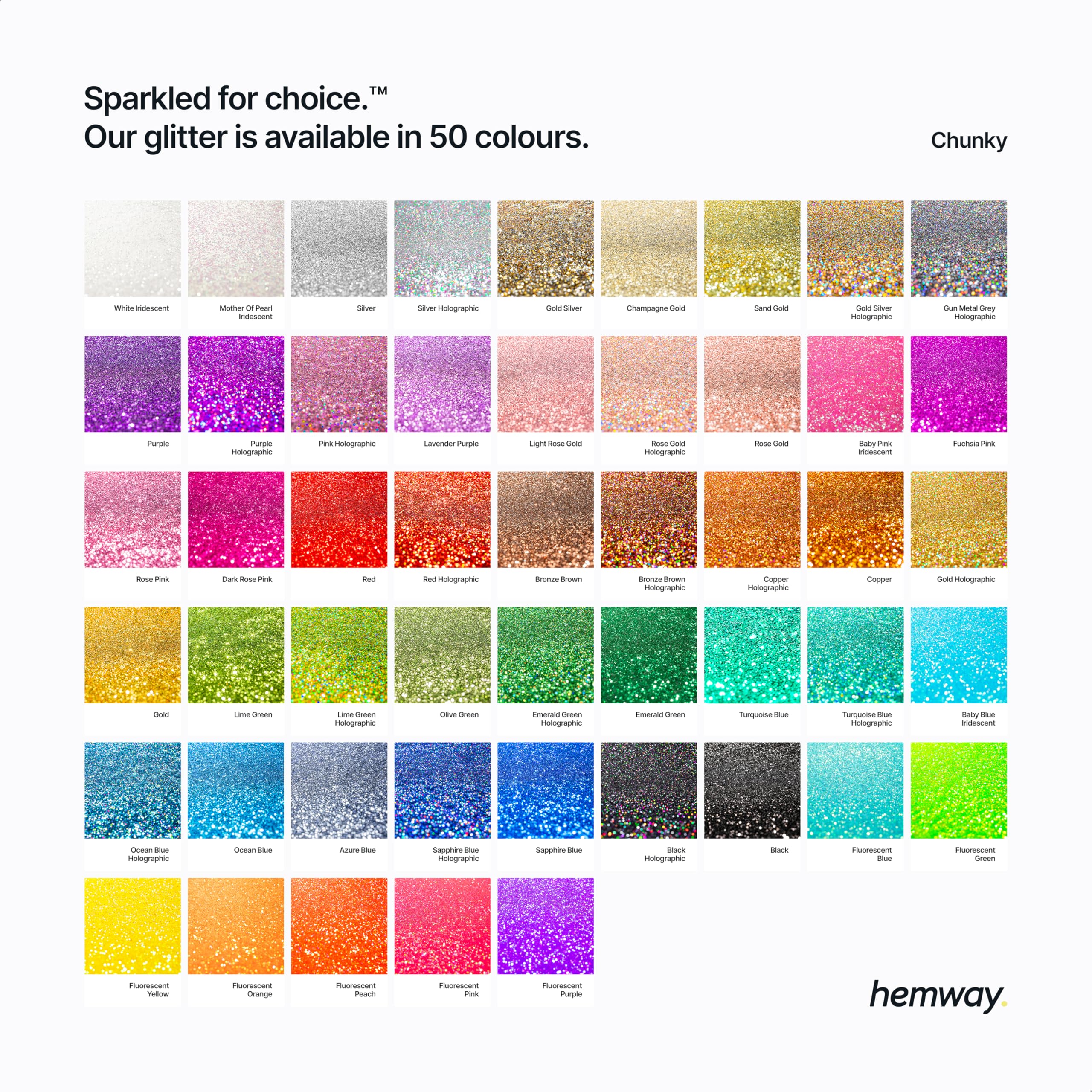 Hemway Premium Ultra Sparkle Glitter Multi Purpose Metallic Flake for Arts Crafts Nails Cosmetics Resin Festival Face Hair - Gold Holographic - Chunky (1/40 0.025 0.6mm) 100g / 3.5oz