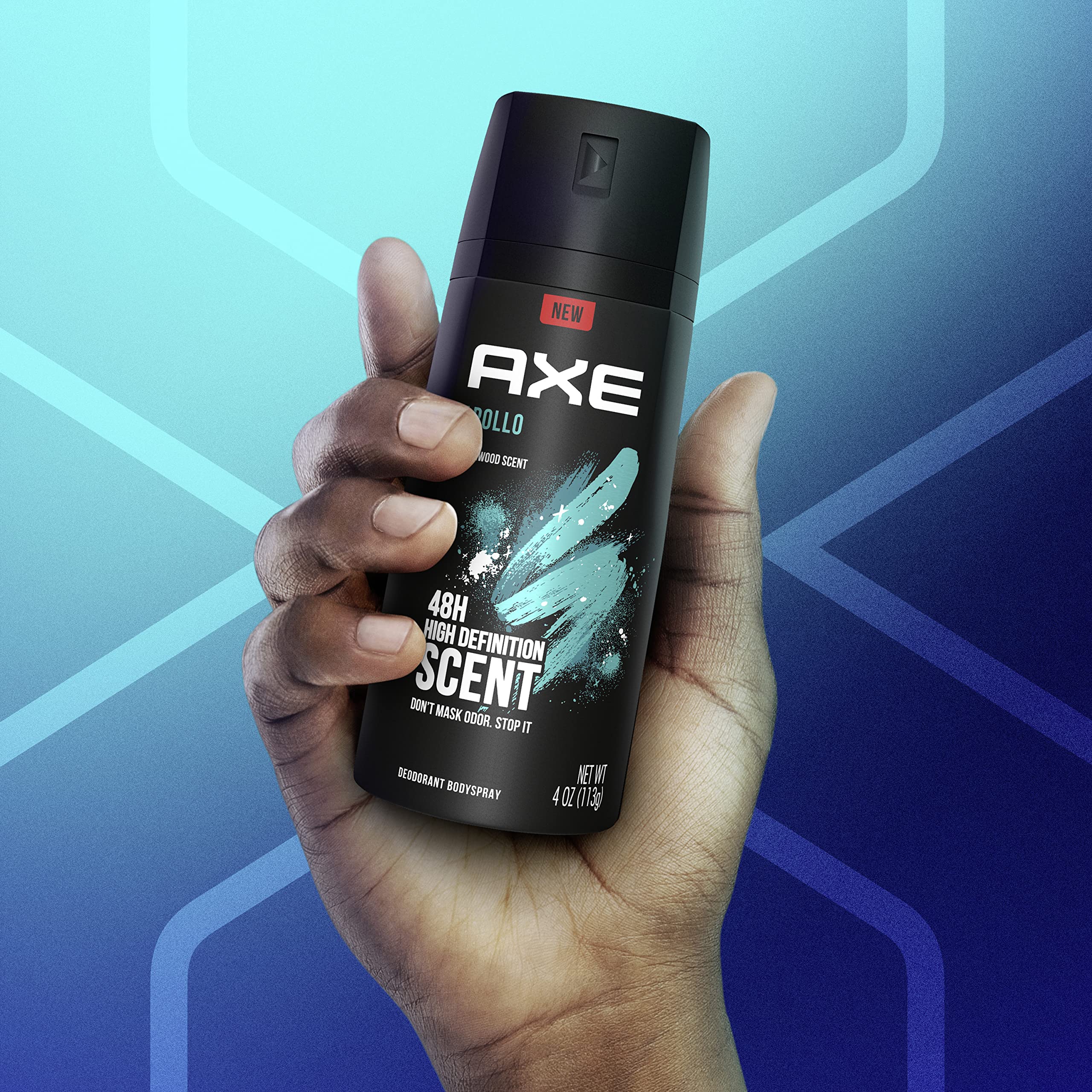 AXE Body Spray for Men, Apollo, 4 oz, 4 count