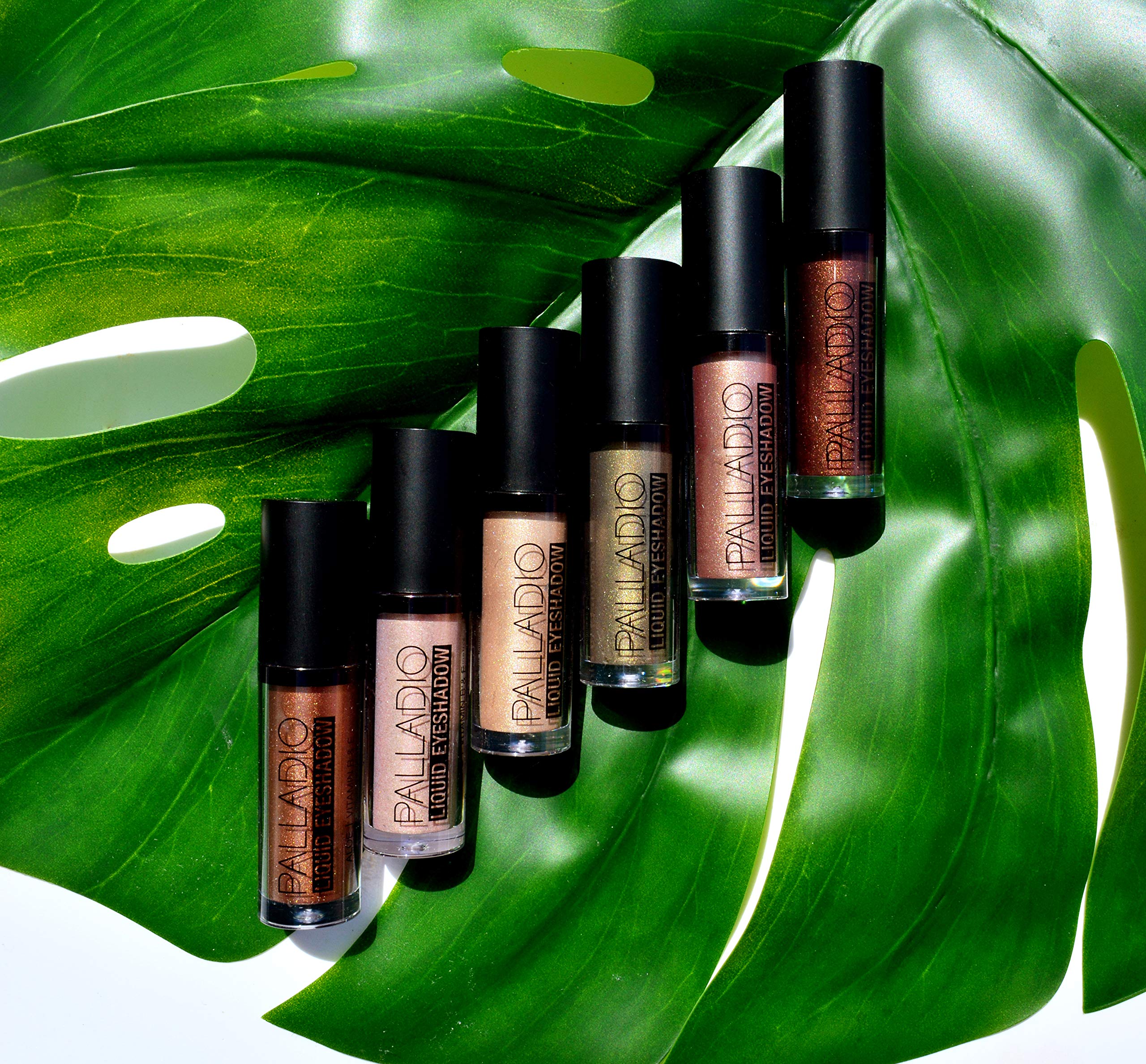 Palladio Liquid Eyeshadow, creamy shimmery formula that instantly adheres to the eyelid with flexible applicator wand for over 8 hours of smudge and crease-proof wear (Jasper)