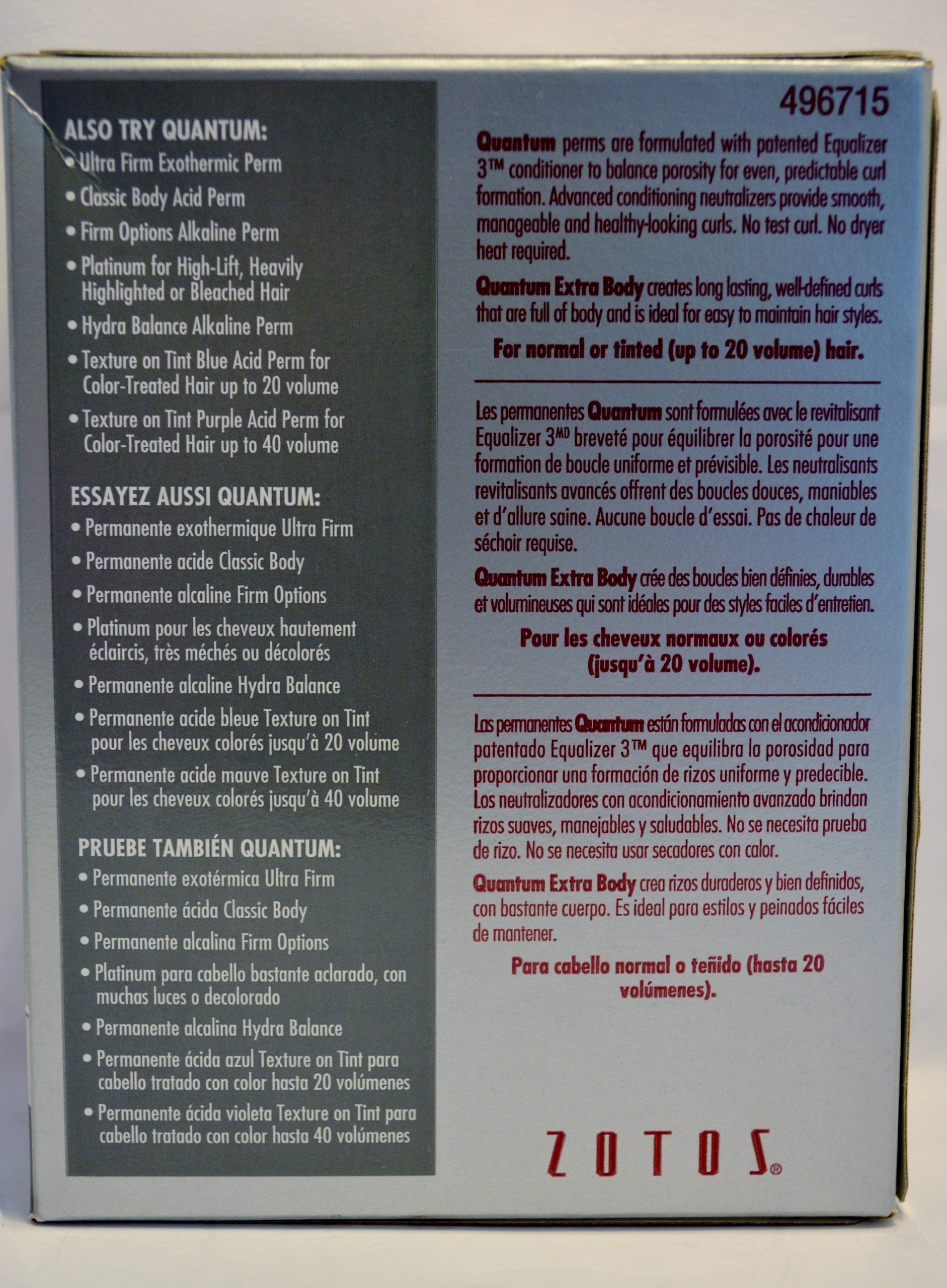 Quantum Extra Body Acid Perm For Normal Or Tinted Hair (3 Pack)