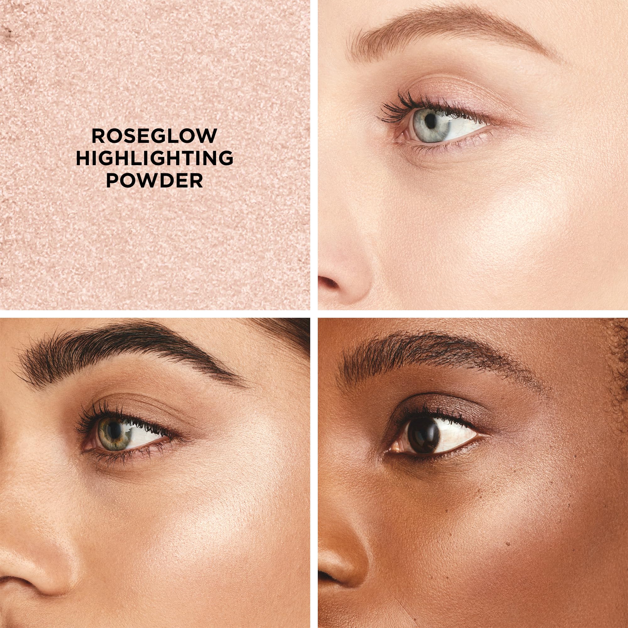 Laura Mercier RoseGlow Highlighting Powder, Rosy Neutral Highlighter Makeup, Buildable Coverage, Natural Dewy Finish, For All Skin Tones, Light Reflecting Pearls