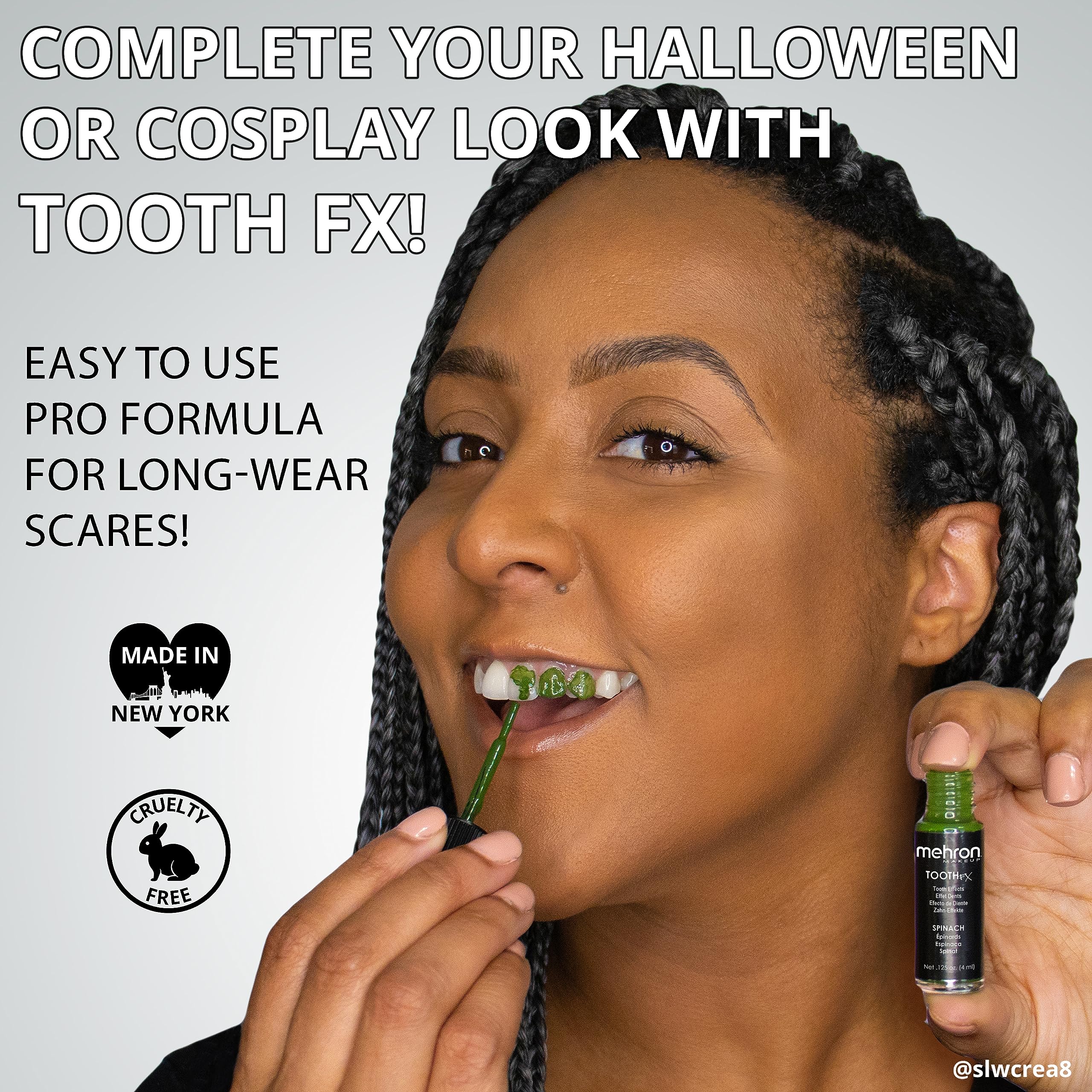 Mehron Makeup Tooth FX with Brush (.125 ounce) (Spinach)