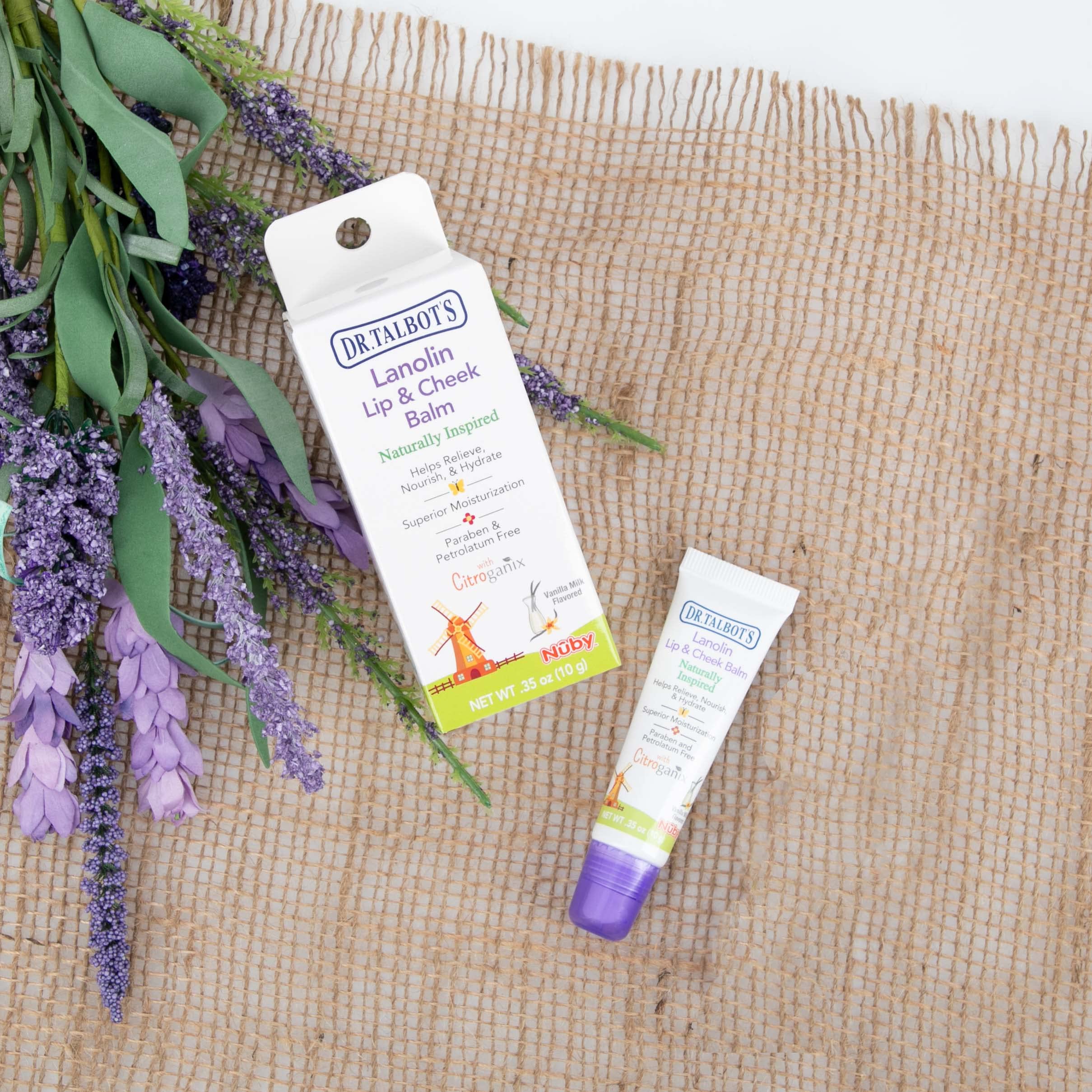 Dr. Talbot's Lanolin Lip & Cheek Balm for Baby, Naturally Inspired with Citroganix, Vanilla Milk Flavor, 0.35 Ounce