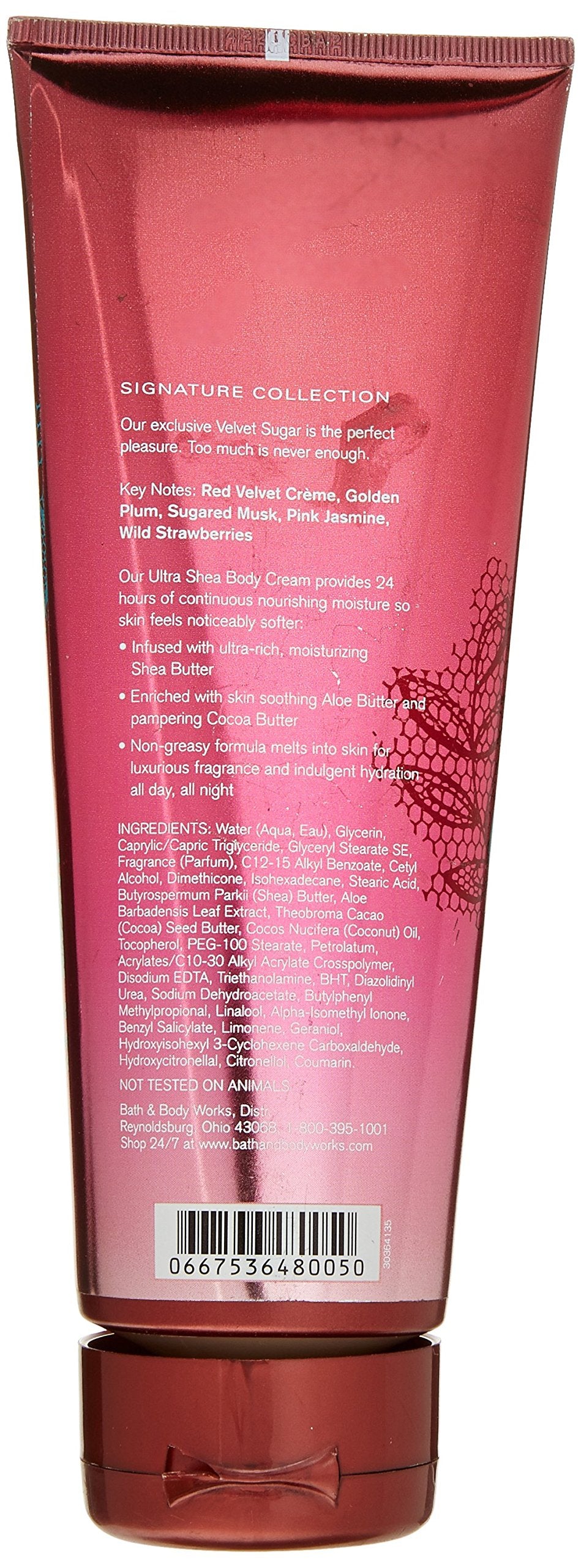 Bath & Body Works VELVET SUGAR 24 Hour Moisture Ultra Shea Body Cream 8 oz / 226 g