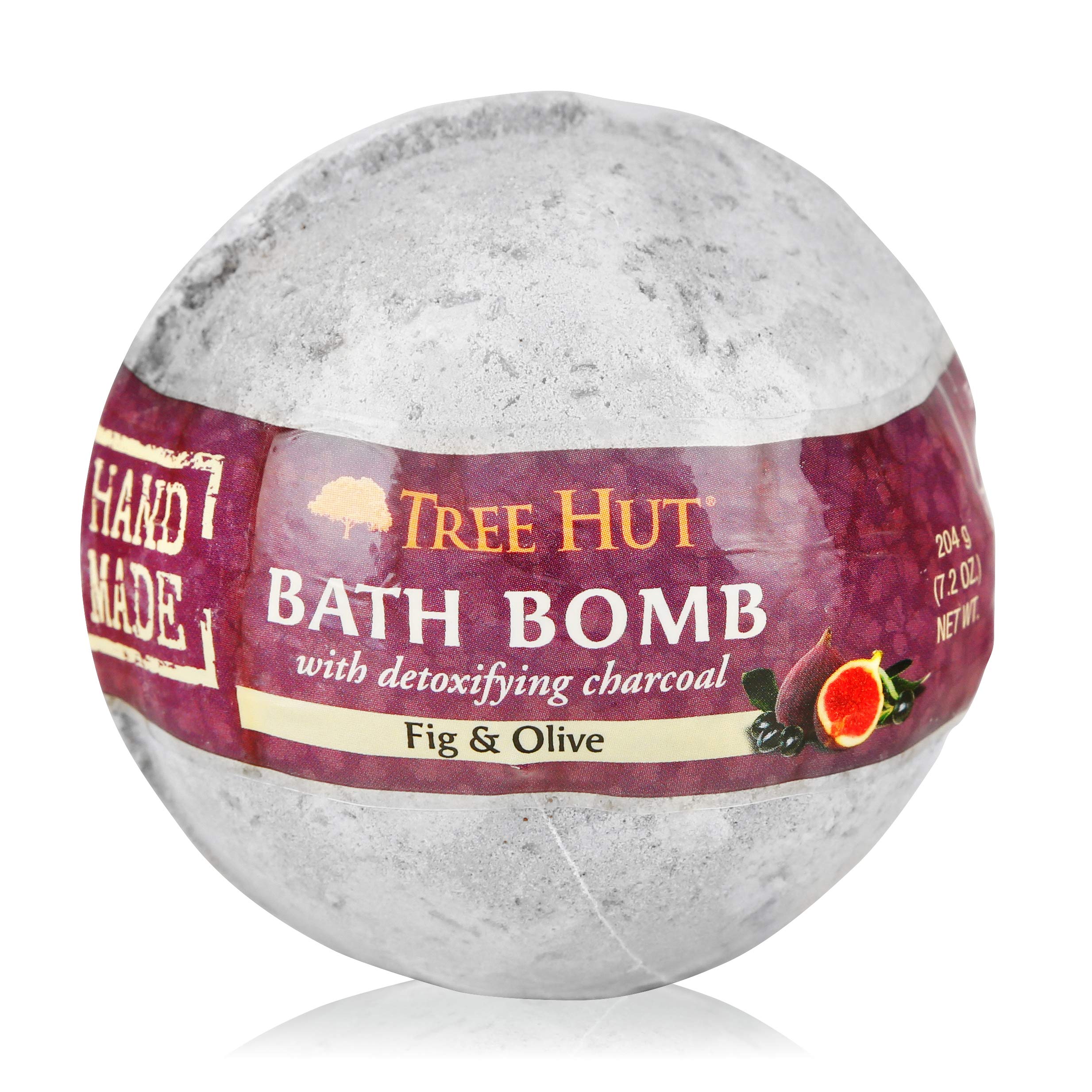 Tree Hut Shea Detoxifying Bath Bomb with Charcoal, Fig & Olive, 7.5 Ounce
