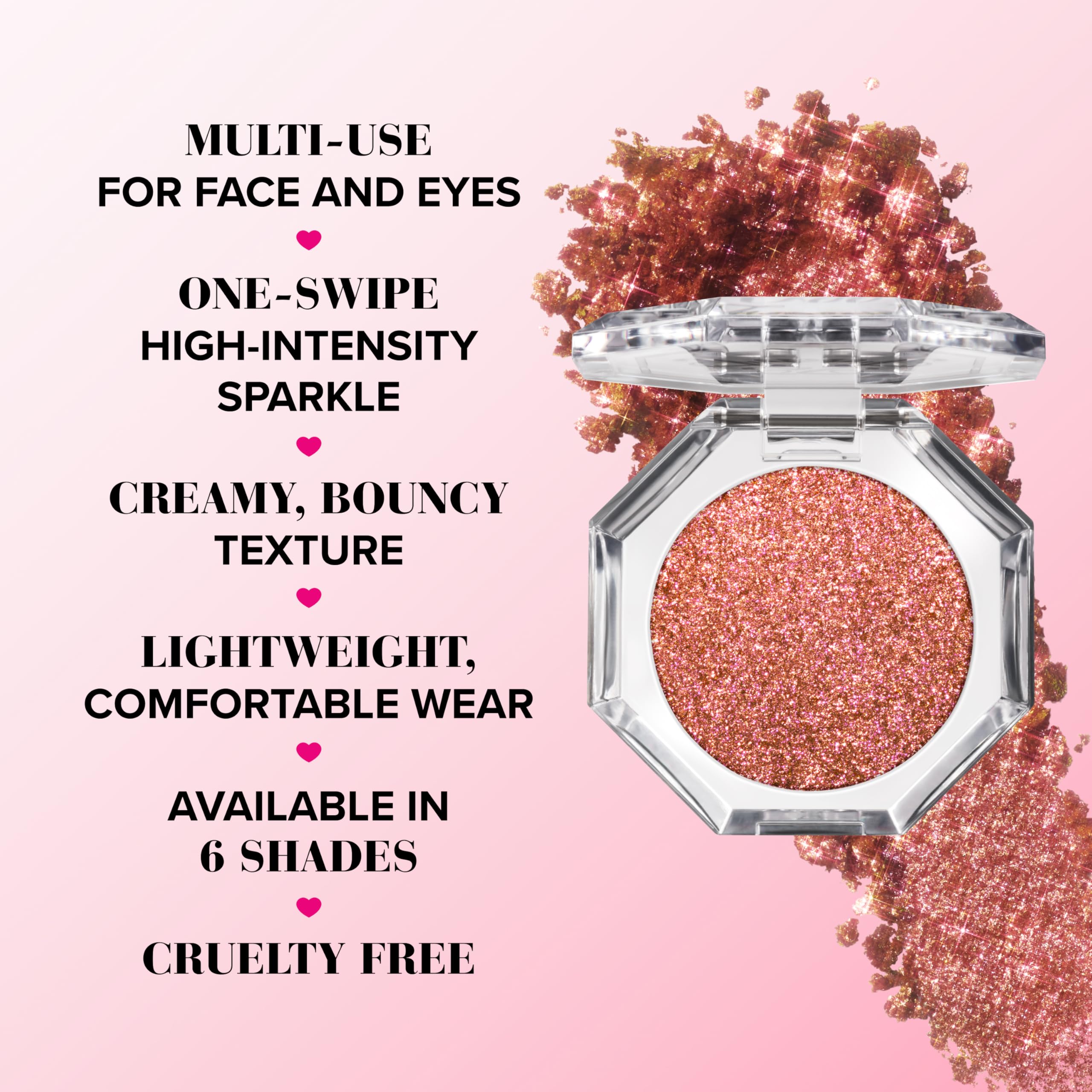 Too Faced Disco Crush High Shine Glitter Eye + Face Sparkle | Multi-dimensional Use, Lightweight, Creamy + Saturated Color, 0.05 Ounce, Fairy Dust