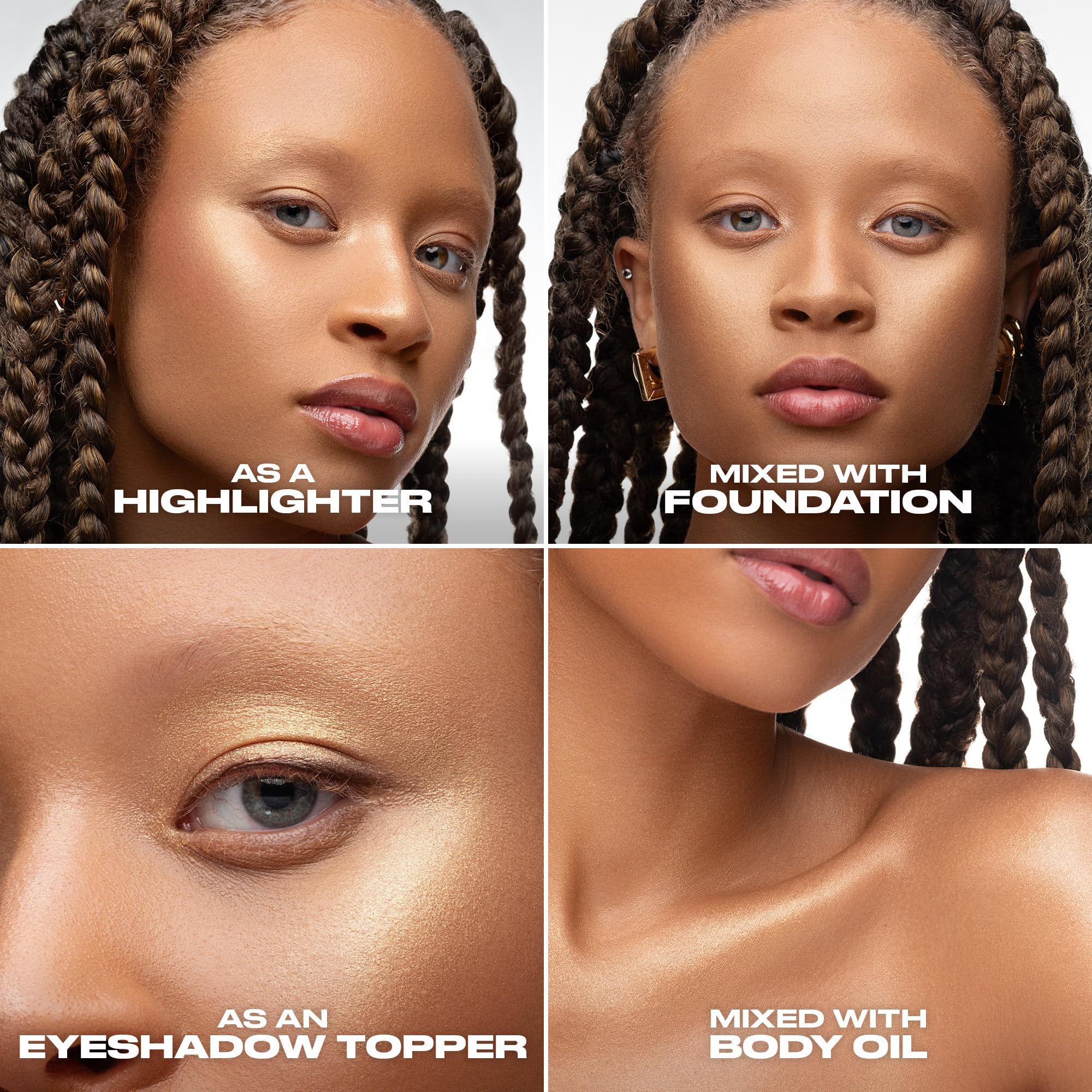 Urban Decay Face Bond Waterproof Luminizer (PCH - Brightening Peach Rose), All-Over Liquid Highlighter + Bronzer, with 3% Niacinamide, Smudge-Resistant, Transfer-Resistant - 1 fl oz