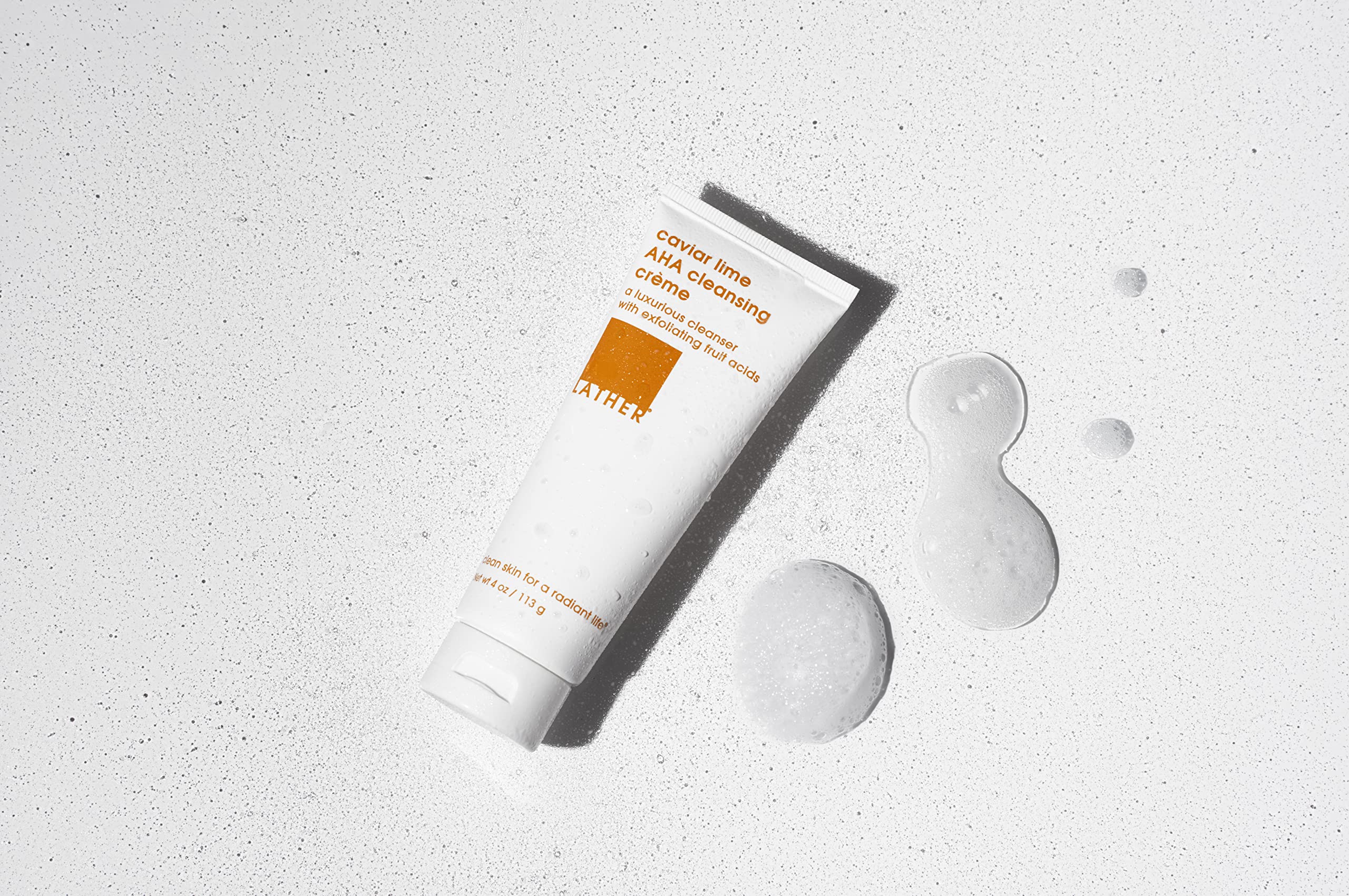 LATHER Caviar lime AHA Cleansing CrÃƒ¨me, 4 Ounce
