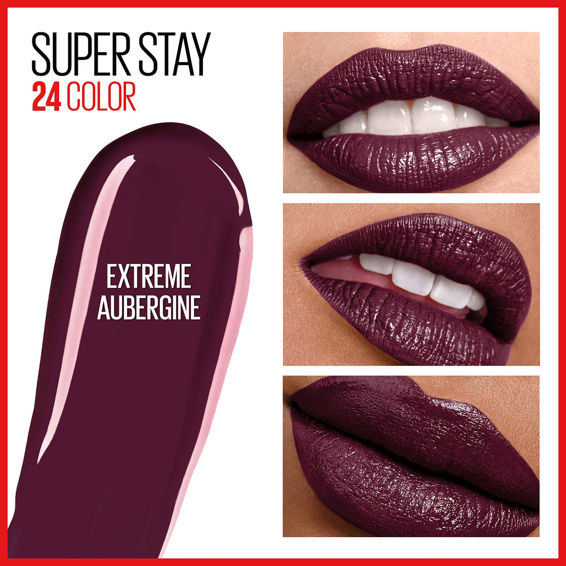 Maybelline SuperStay 24, 2-Step Liquid Lipstick, Extreme Aubergine