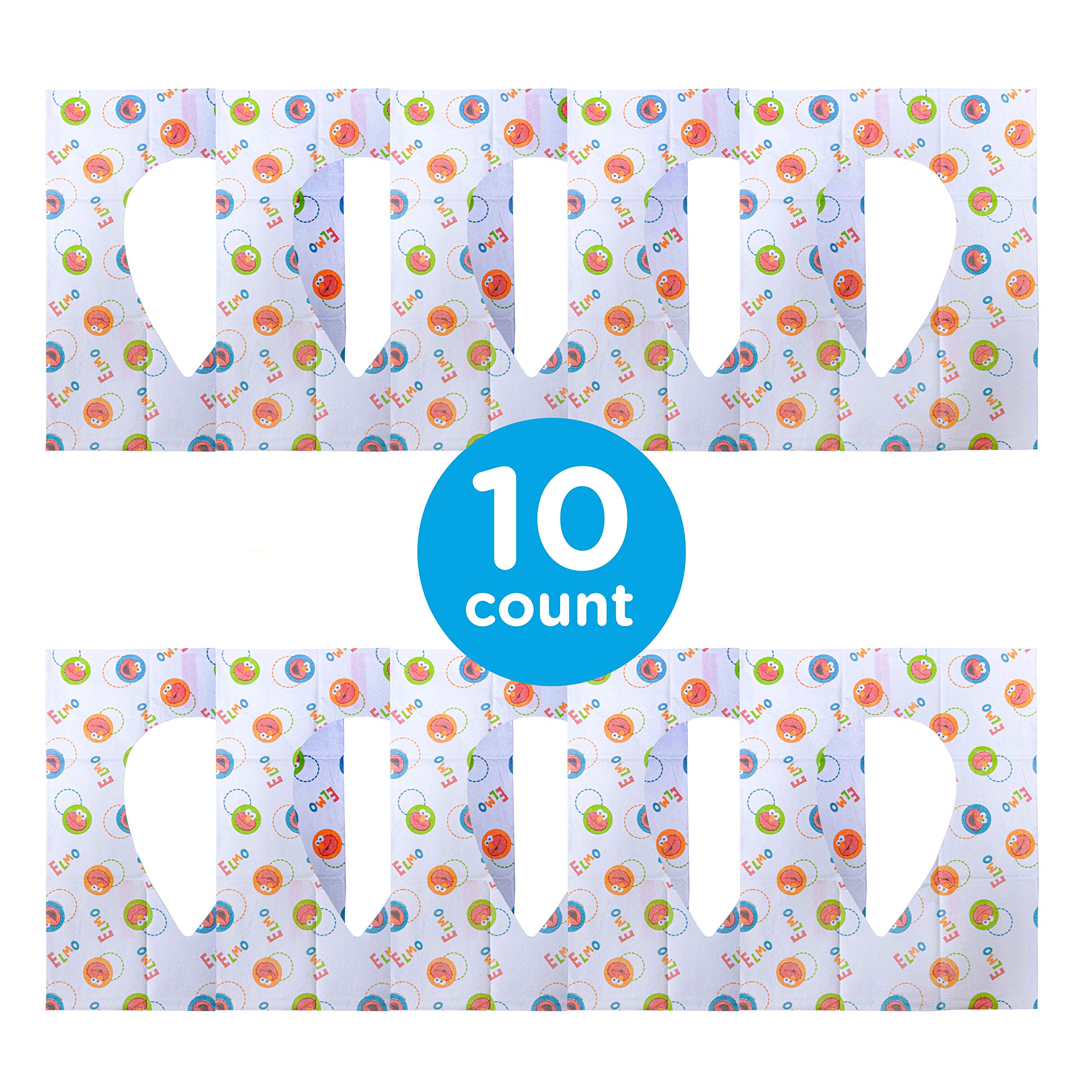 Sesame Street Potty Topper Disposable Stick-in-Place Toilet Seat Covers, 10 Count (Pack of 1)