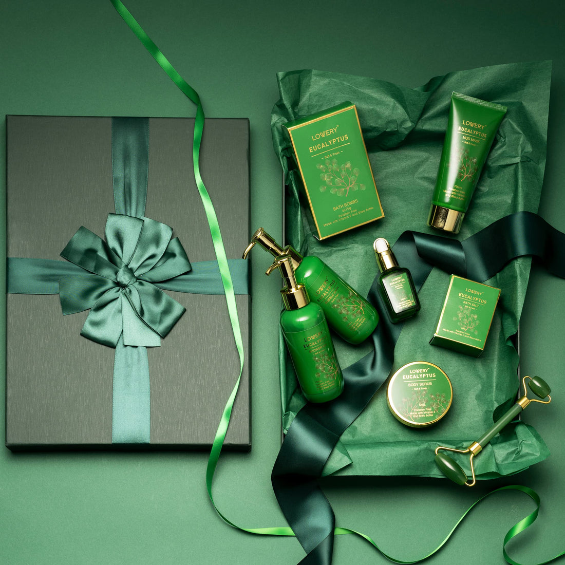 Birthday Gifts for Women & Men Who Have Everything, Eucalyptus Spa Gift Baskets for Women, Mom, 16pc Bath Gift Set for Birthday Gifts for Women, Body Self Care Set for Pampering & Relaxation Basket