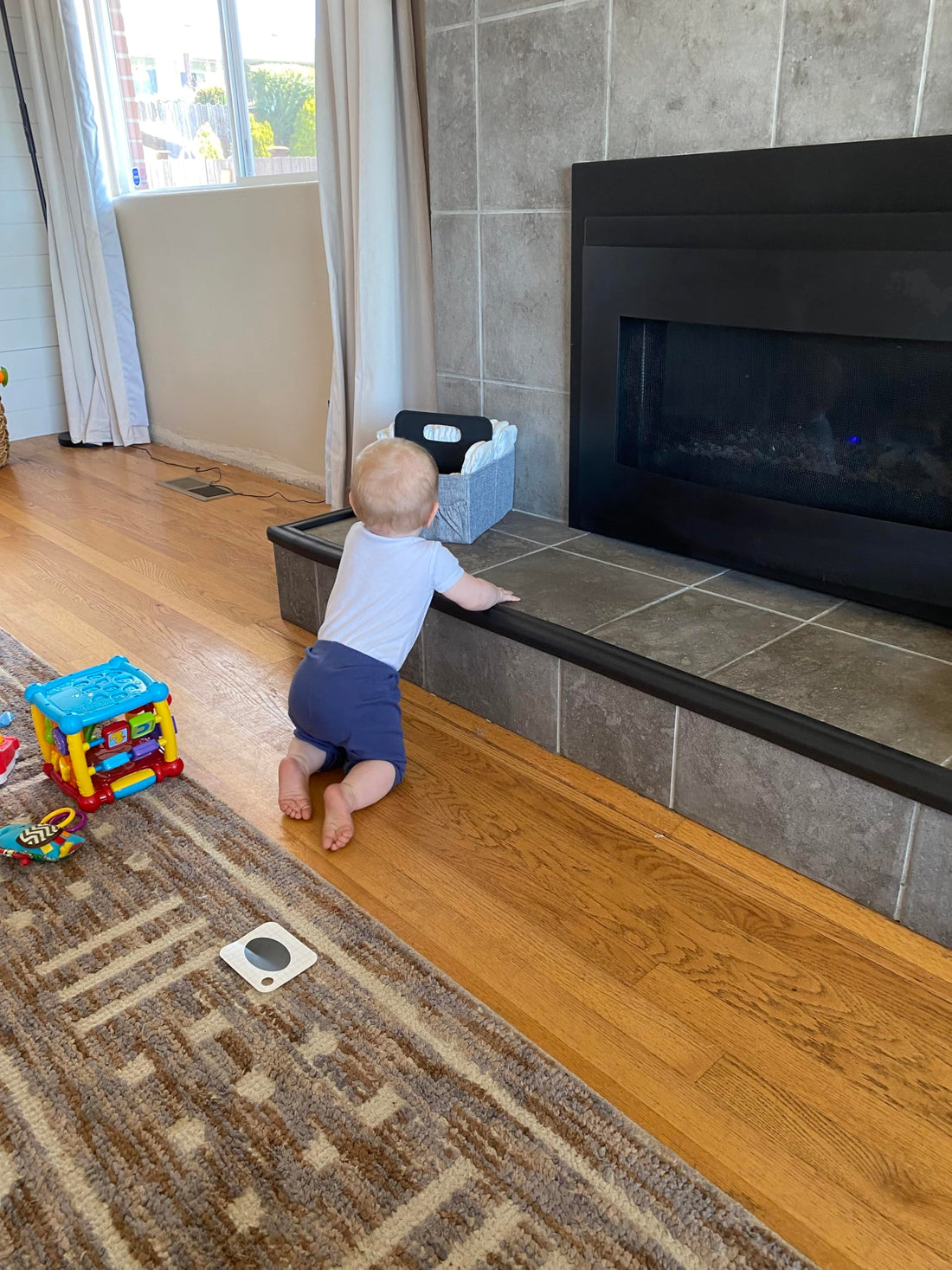 KidKusion Hearth Cushion | Made in USA | Black | 8.33 Ft of Padding | Child Safety, Edge and Corner Guard, Babyproof Fireplace Bumper