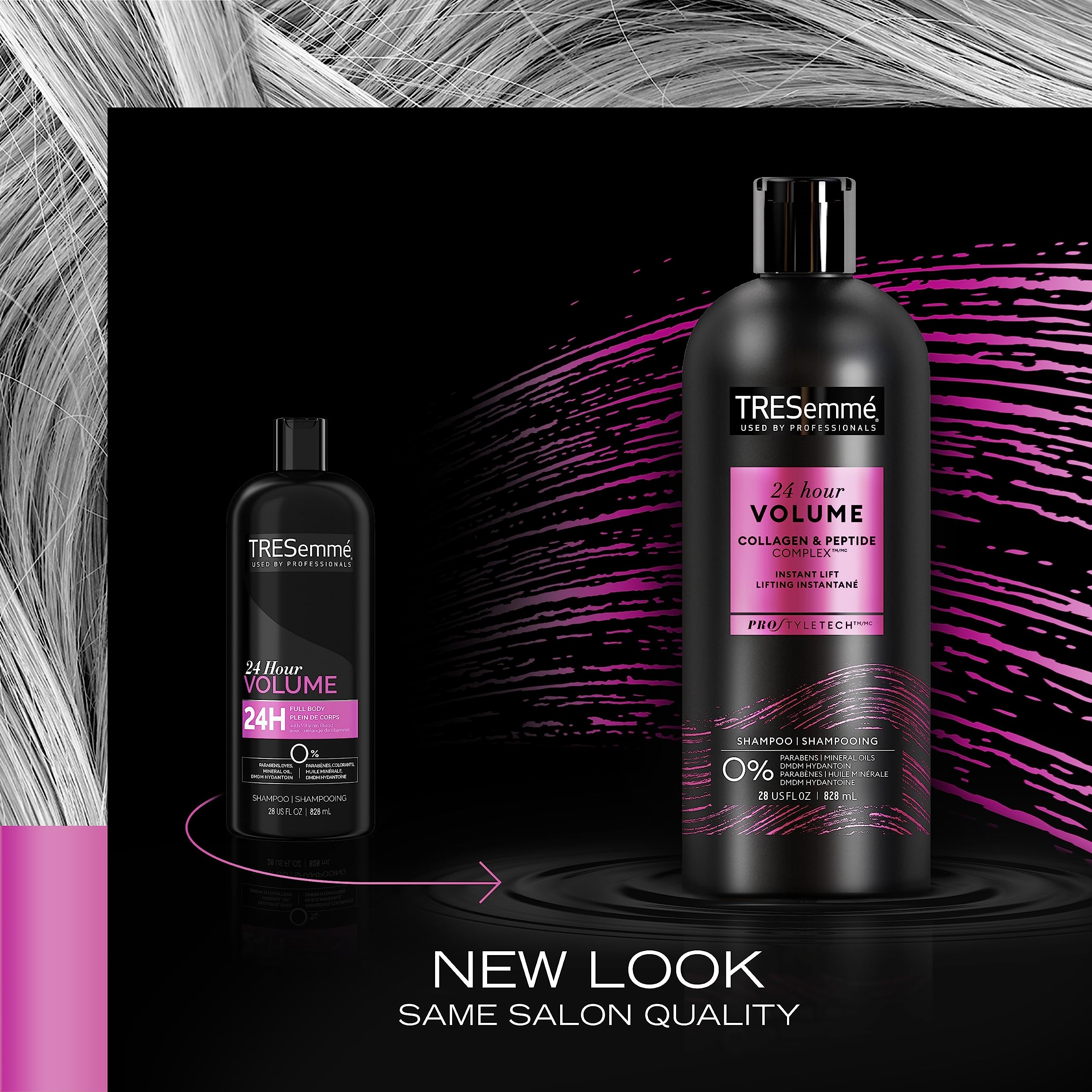 TRESemmé Shampoo and Conditioner Set, 24 Hour Volume + Keratin Repair Hair Mask – Volumizing Hair Products for Fine Hair with Collagen & Peptide Complex (3 Piece Set)