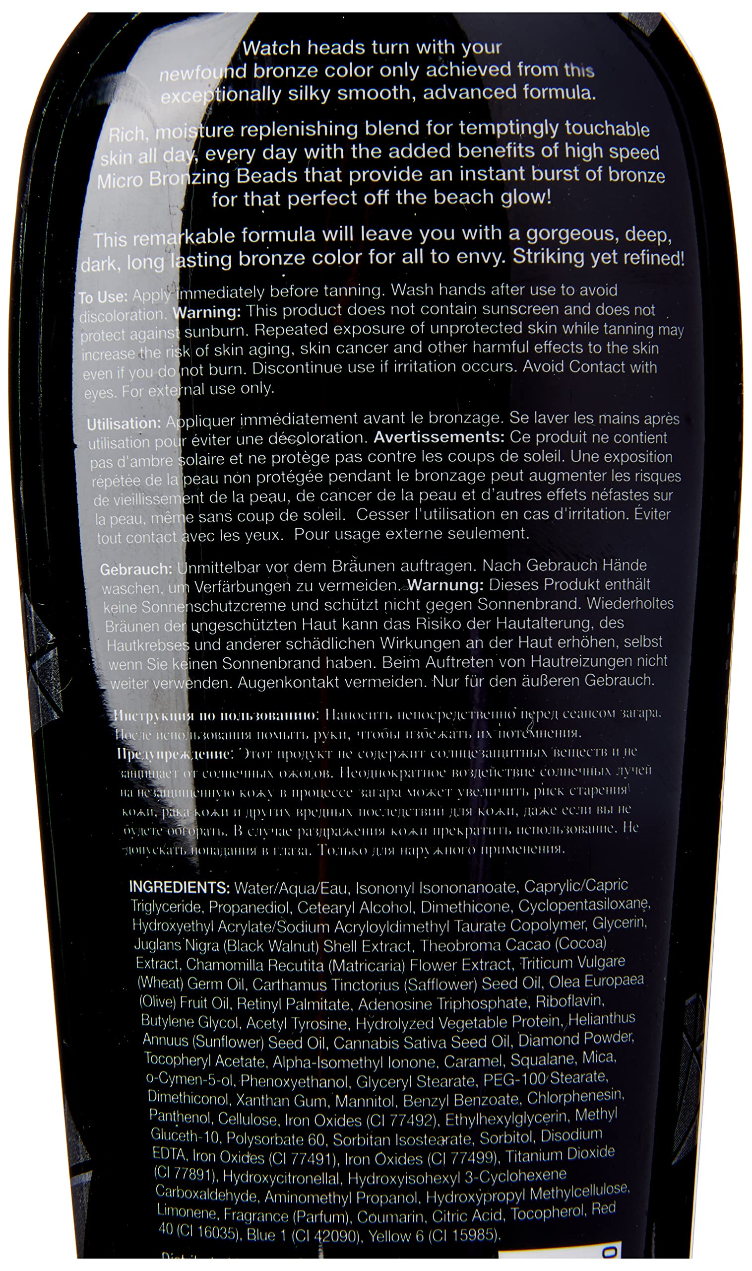 Pro Tan BODACIOUSLY BLACK 50XX with Bronzing Beads - 8.5 oz.