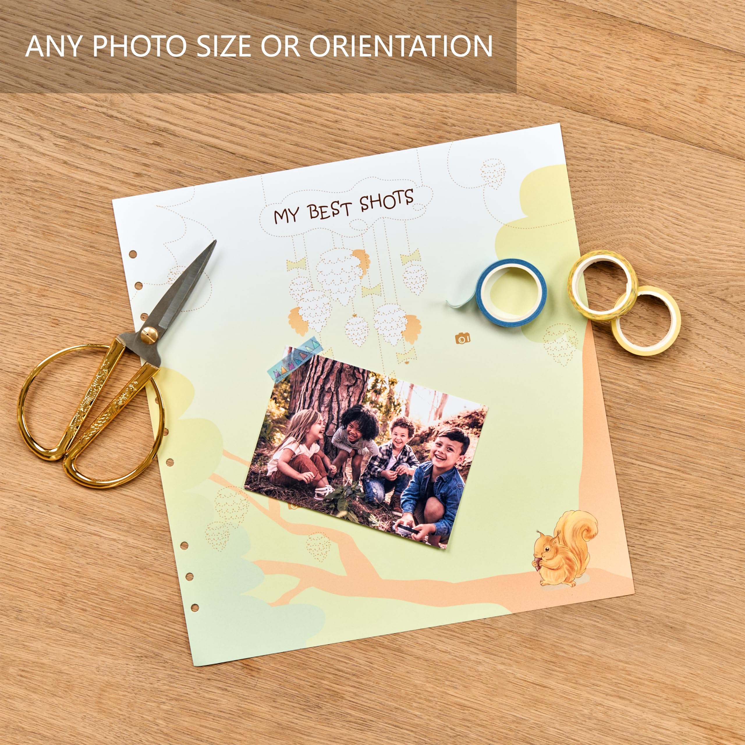 Yulka Crafts Baby Memory Book Extra Pages for Photos – 10 Additional Paper Sheets for Loose-Leaf Elephant Baby Photo Album Keepsake Journal for Newborns | Refill Paper Set – for Girls and Boys