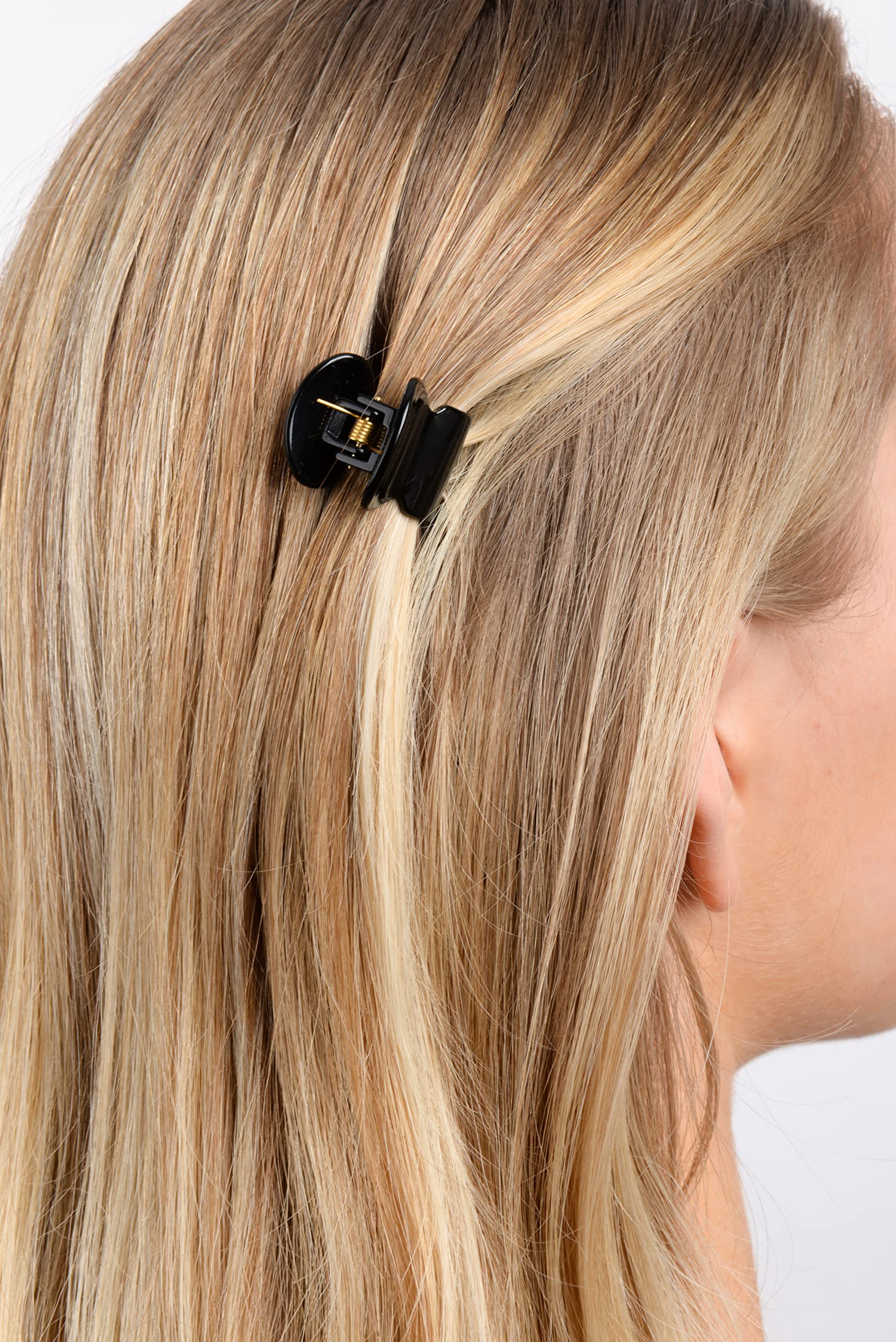 France Luxe Mini Oval Jaw - Black