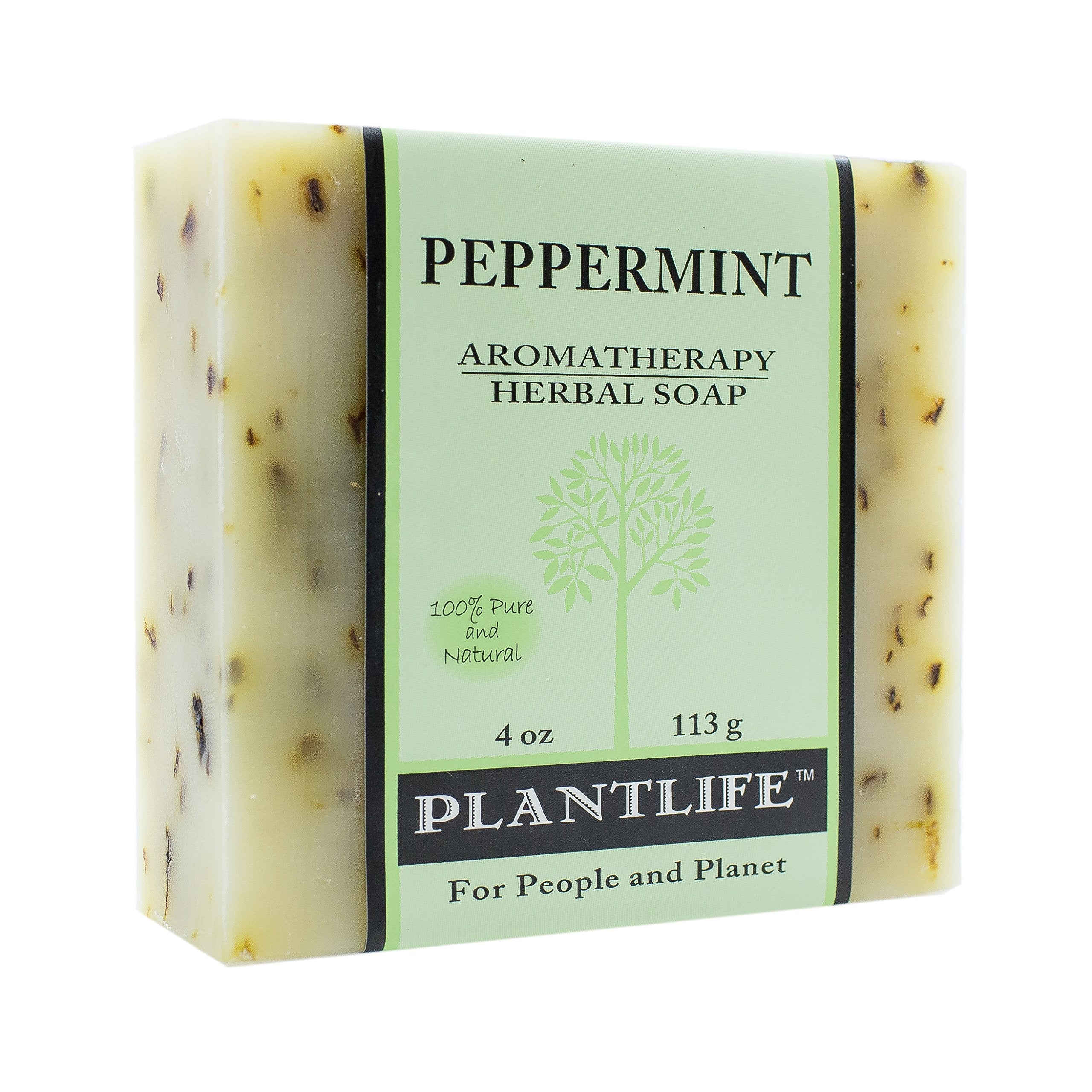 Peppermint 100% Pure & Natural Aromatherapy Herbal Soap- 4 oz (113g)