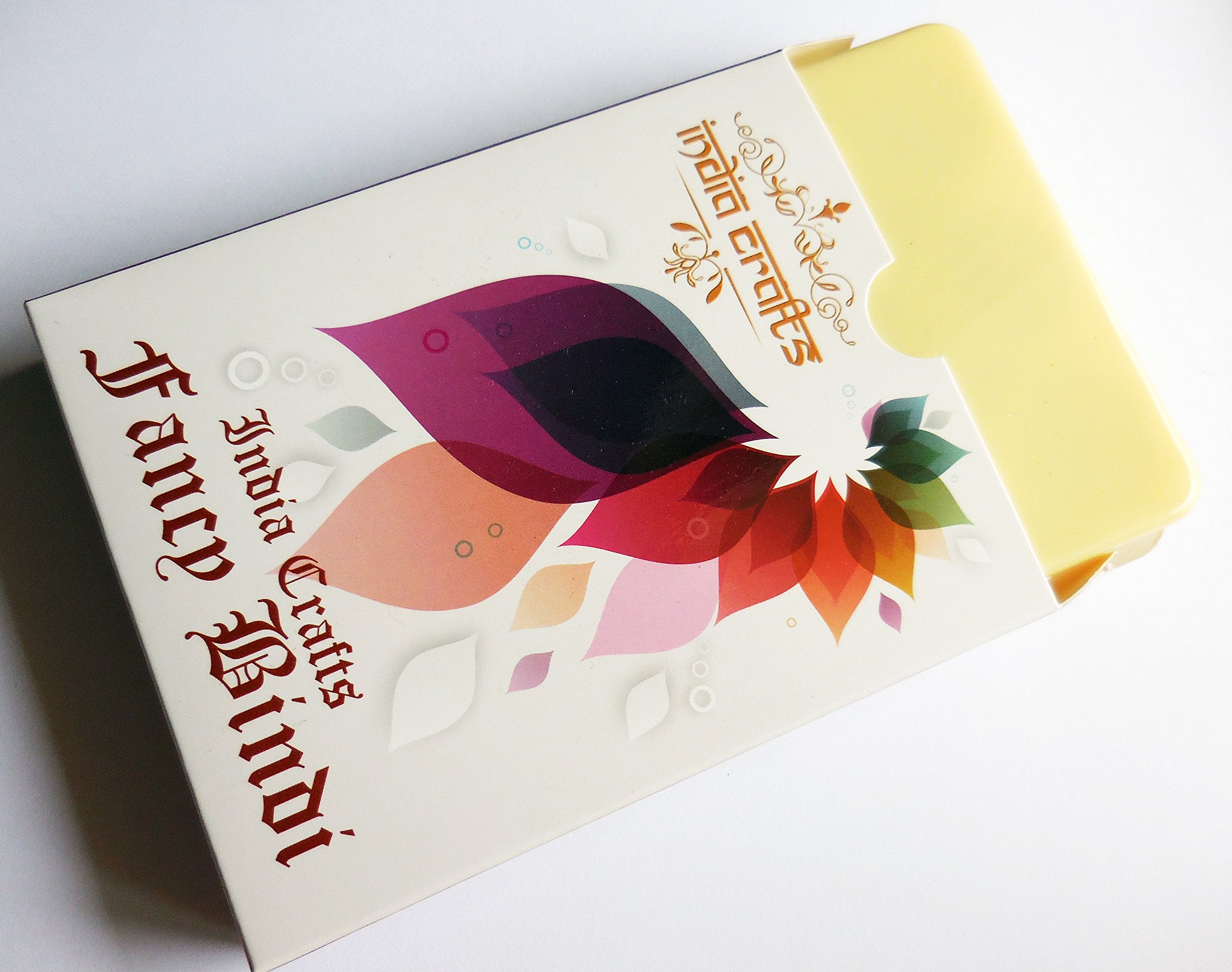 India Crafts Multicolour 12 Bindi Box Long Crystal Bridal Face Jewels Forehead Tika