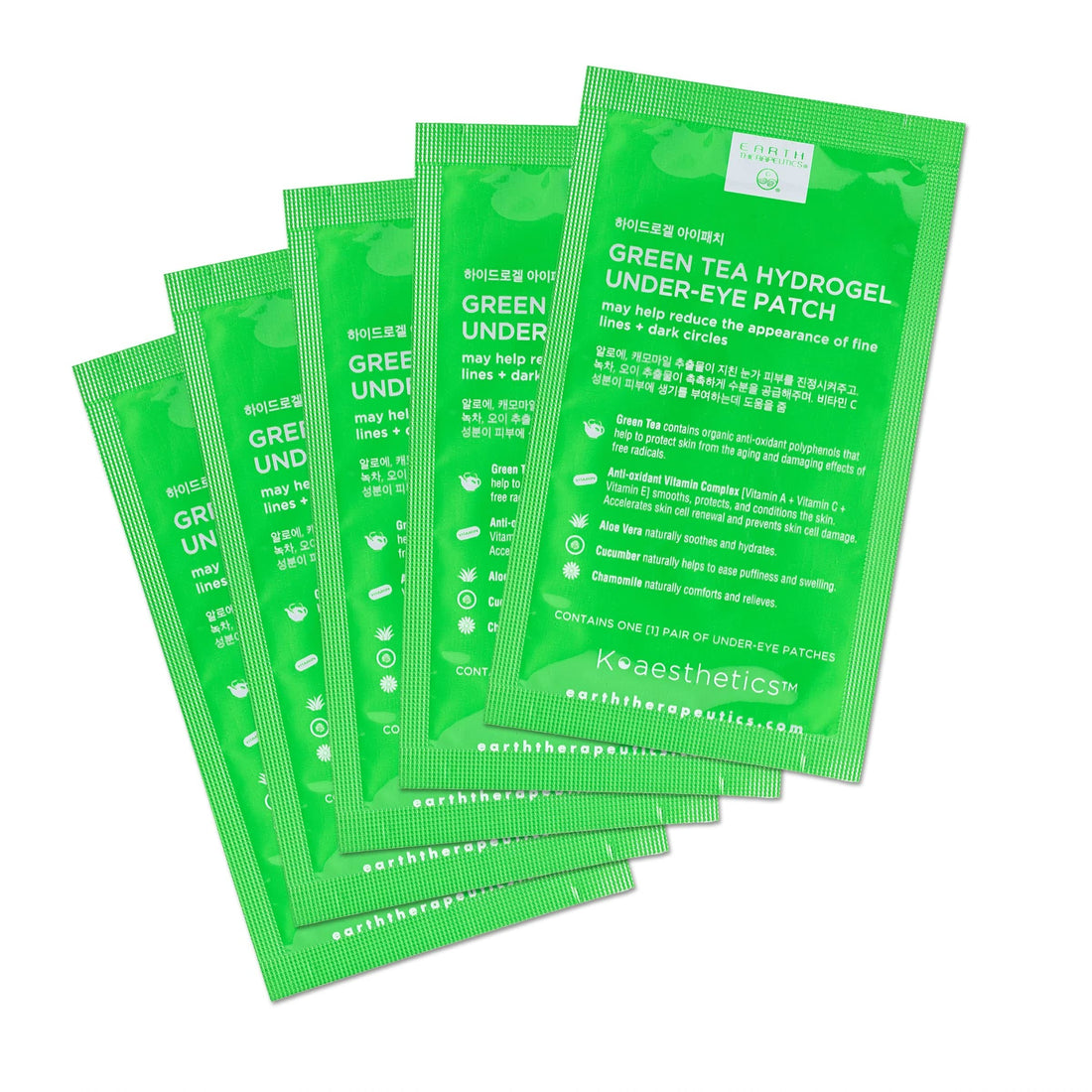 Earth Therapeutics Hydrogel Under-Eye Recovery Patch 5 ea