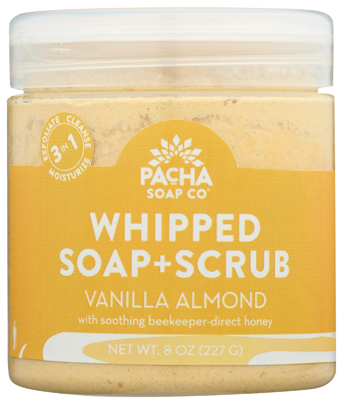 Pacha Soap, Soap Scrub Whipped Vanilla Almond, 8 Ounce