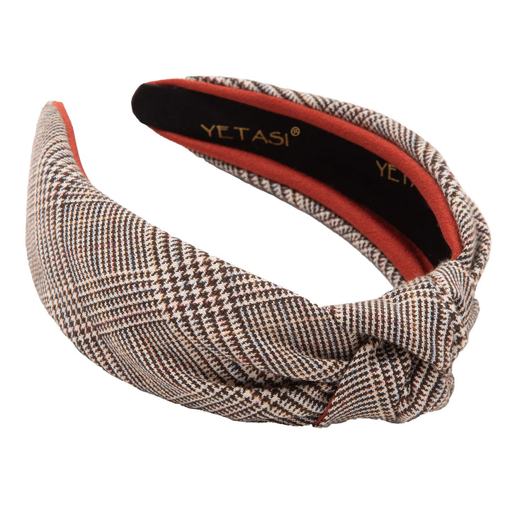 Knotted Headbands for Women Go with Everything . White Trendy Top Knot headband for women Fashion is Adjustable and Comfy. Cute White Headband Gets Many Compliments. Well Made Tweed White head band