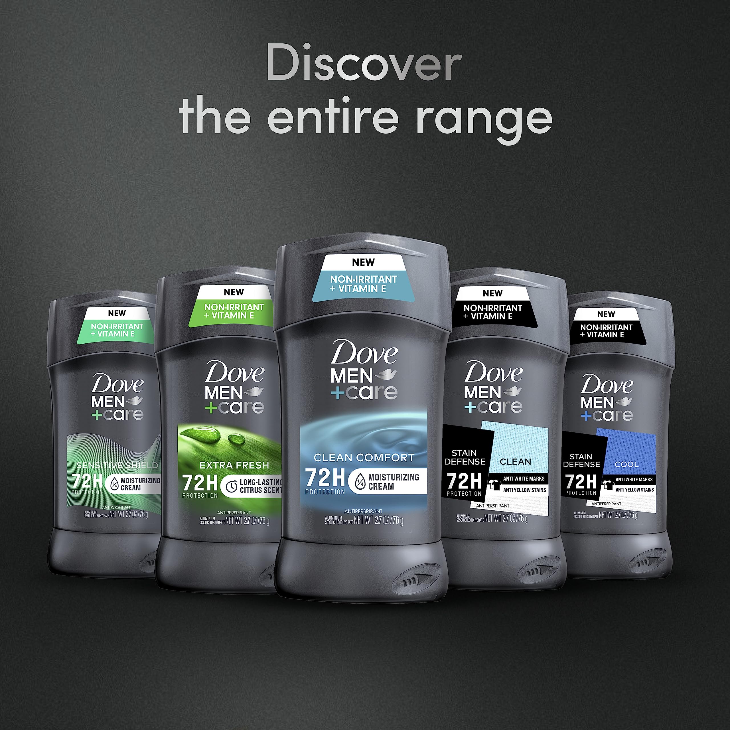 Clean Comfort , 2.7-Ounce (4 Count) : Dove Men+Care Antiperspirant Deodorant Stick, Clean Comfort 2.7 oz, 4 Count