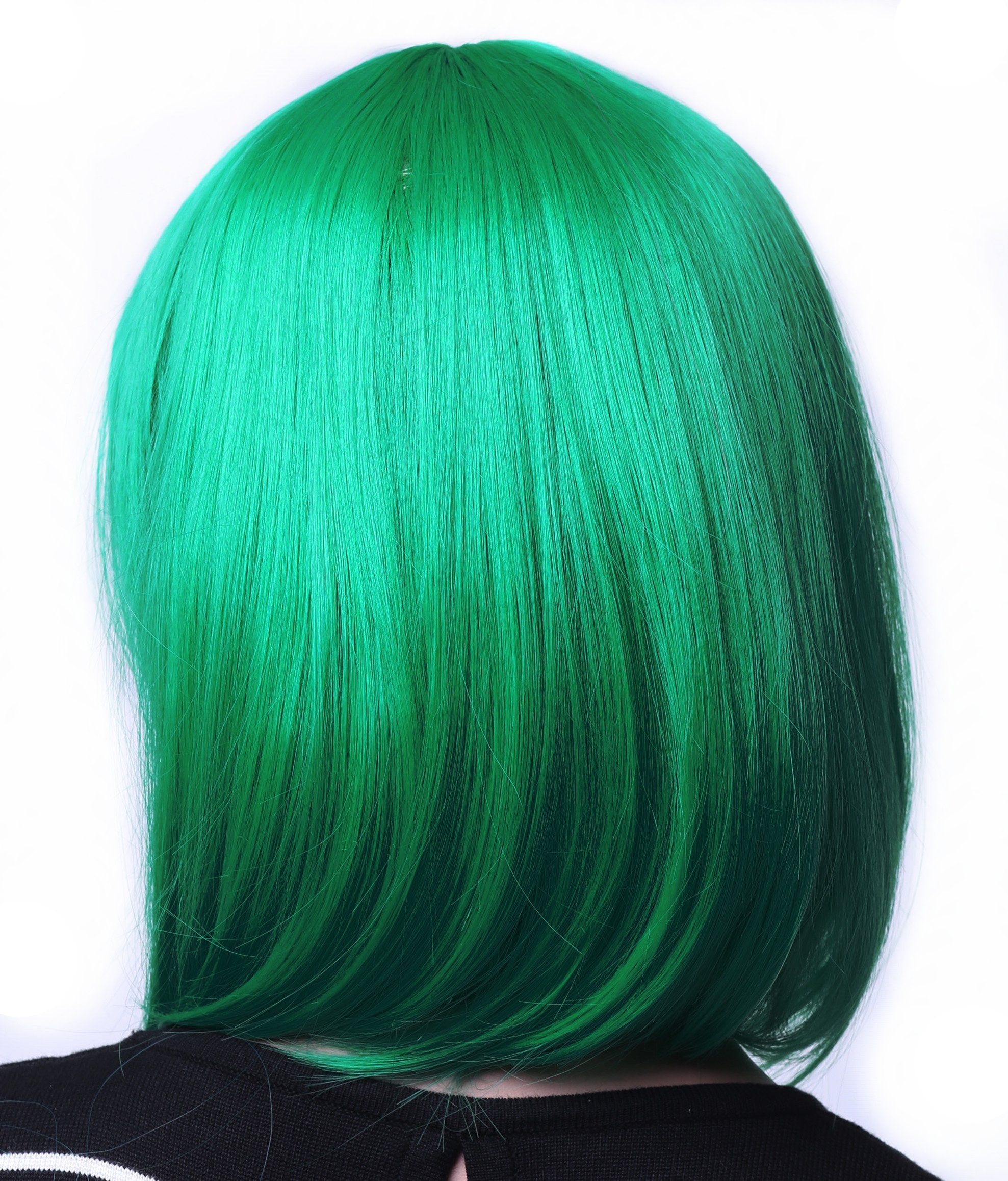 Green-04 : SWACC 11” Women Short Straight Synthetic Bob Wig Candy color Cosplay Wig Anime Costume hairpiece for Party with Wig Cap (Green-04)