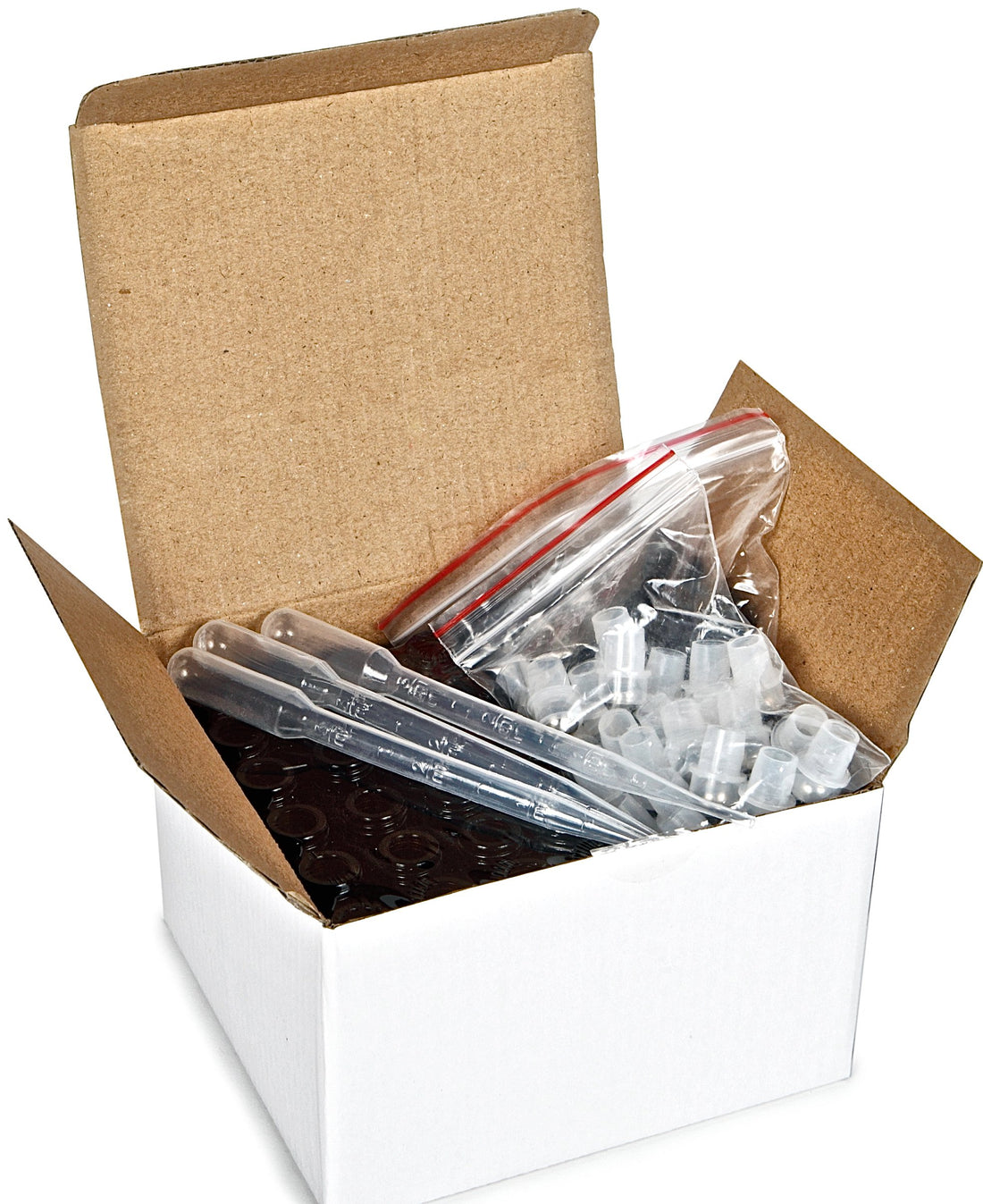 Vivaplex, 24, Frosted Amber, 10 ml Glass Roll-on Bottles with Stainless Steel Roller Balls. 3 - 3 ml Droppers included