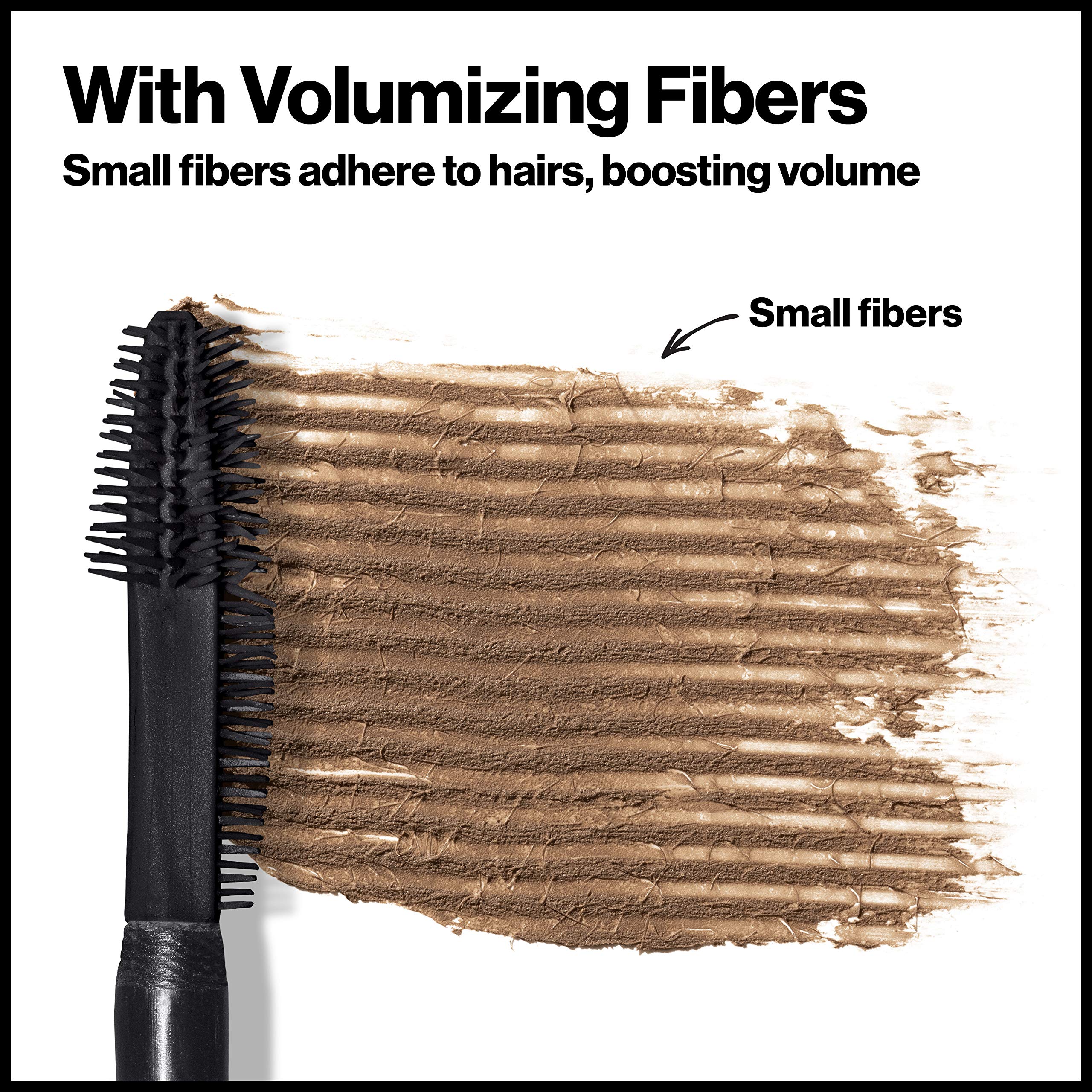 Revlon ColorStay Brow Fiber Filler, Longwearing & Volumizing Waterproof Eyebrow Gel, 305 Dark Brown, 0.23 fl. oz.