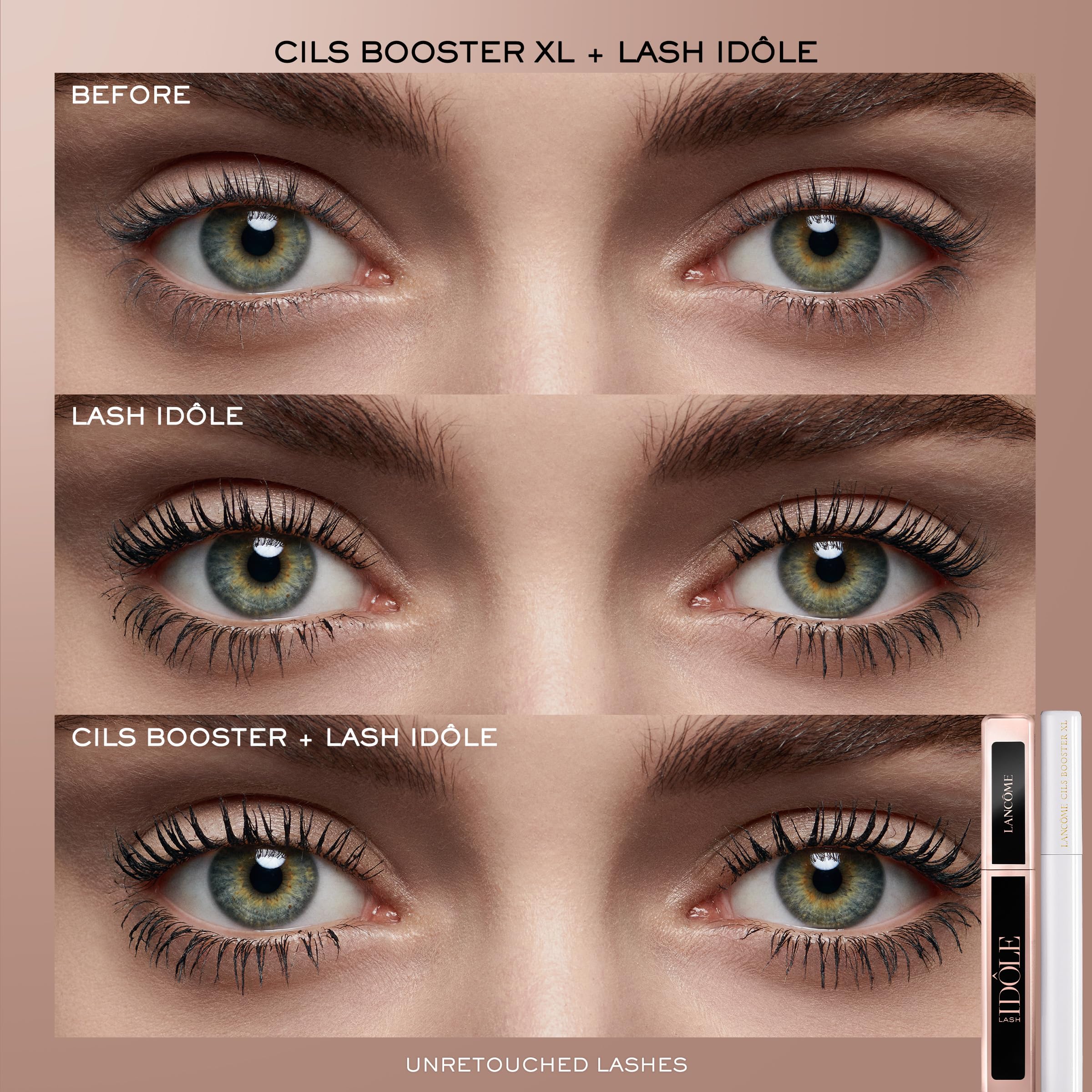 Lancôme Lash Idôle x Cils Booster XL Mascara Gift Set - Full Size Lash Idôle Mascara 0.27 Fl Oz, Travel Size Cils XL Enhancing Lash Primer 0.13 Fl Oz. and Mini Idôle Mascara 0.08 Fl Oz.
