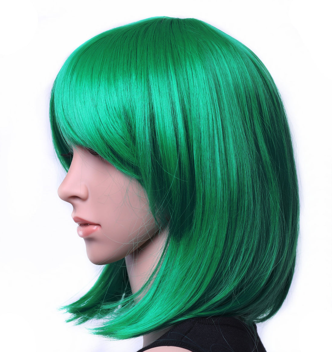 Green-04 : SWACC 11” Women Short Straight Synthetic Bob Wig Candy color Cosplay Wig Anime Costume hairpiece for Party with Wig Cap (Green-04)