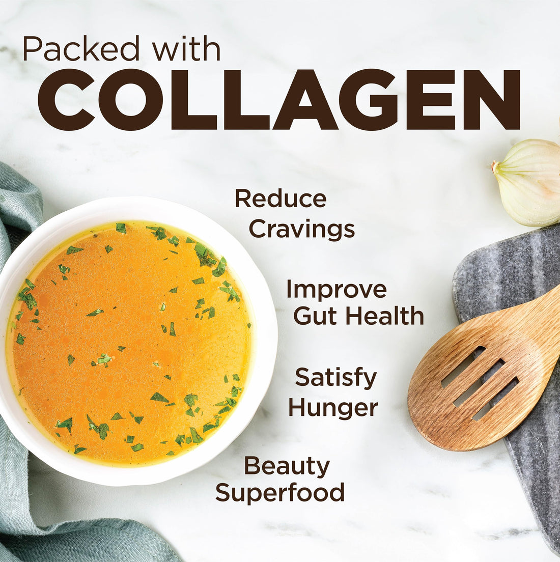 COUNTRY FARMS Skinny Broth 7-Day Plan, Instant Chicken Bone Broth, 10G Protein, Collagen Type II, Promotes Better Digestion, Bone and Joint Health, 7 Day Plan, 4 Pack, 28-15g Packets