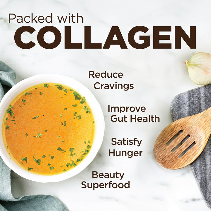 COUNTRY FARMS Skinny Broth 7-Day Plan, Instant Chicken Bone Broth, 10G Protein, Collagen Type II, Promotes Better Digestion, Bone and Joint Health, 7 Day Plan, 4 Pack, 28-15g Packets