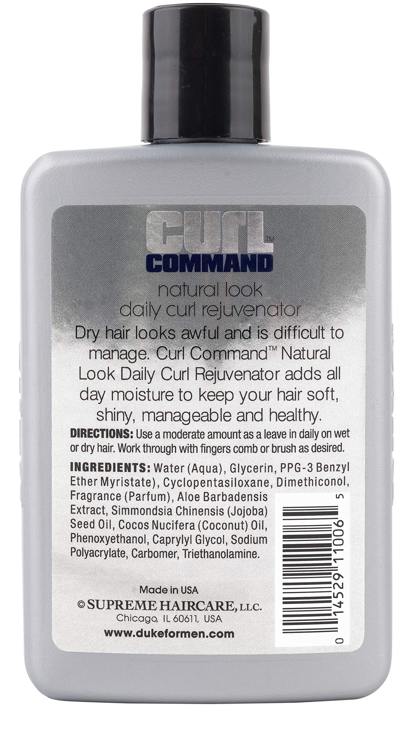 Duke Curl Command Natural Look Daily Curl Rejuvenator, 7.4 Ounce
