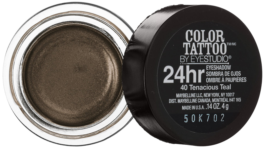 Maybelline New York Eye Studio Color Tattoo Leather 24 HR Cream Gel Eyeshadow, Deep Forest, 0.14 Ounce