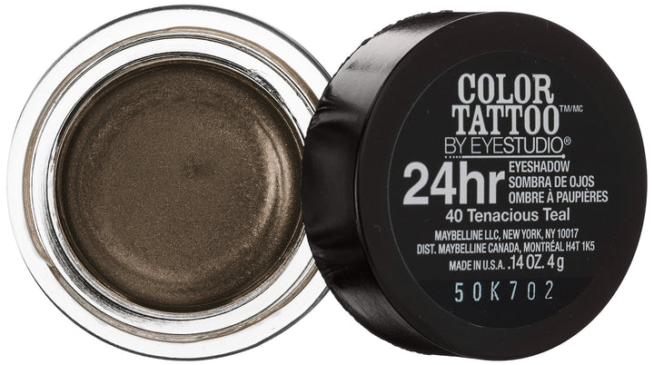 Maybelline New York Eye Studio Color Tattoo Leather 24 HR Cream Gel Eyeshadow, Deep Forest, 0.14 Ounce